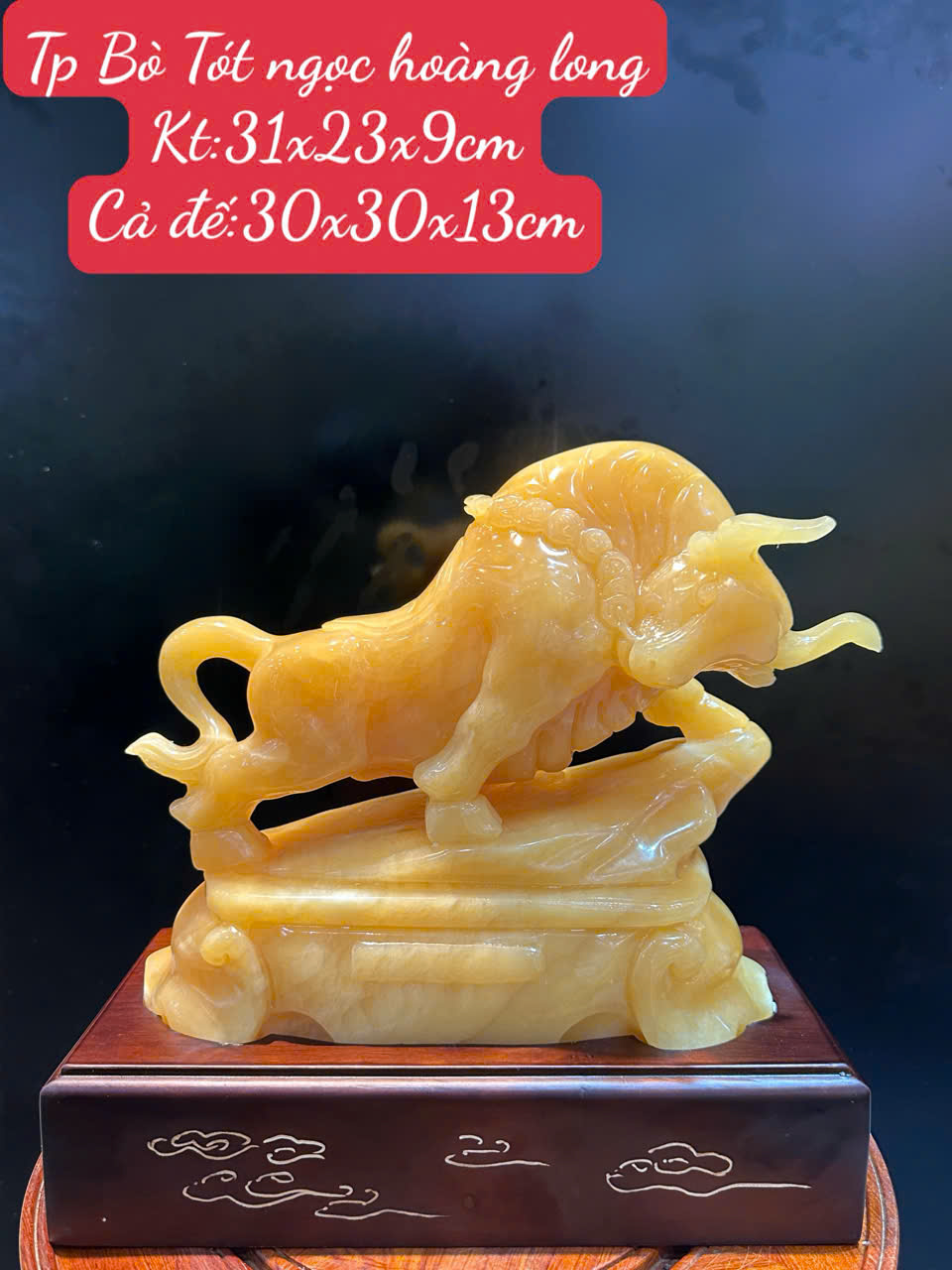 Bò Tót ngọc hoàng long biểu tượng tài chính bứt phá chí khí kiên cường và thịnh vượng bền lâu