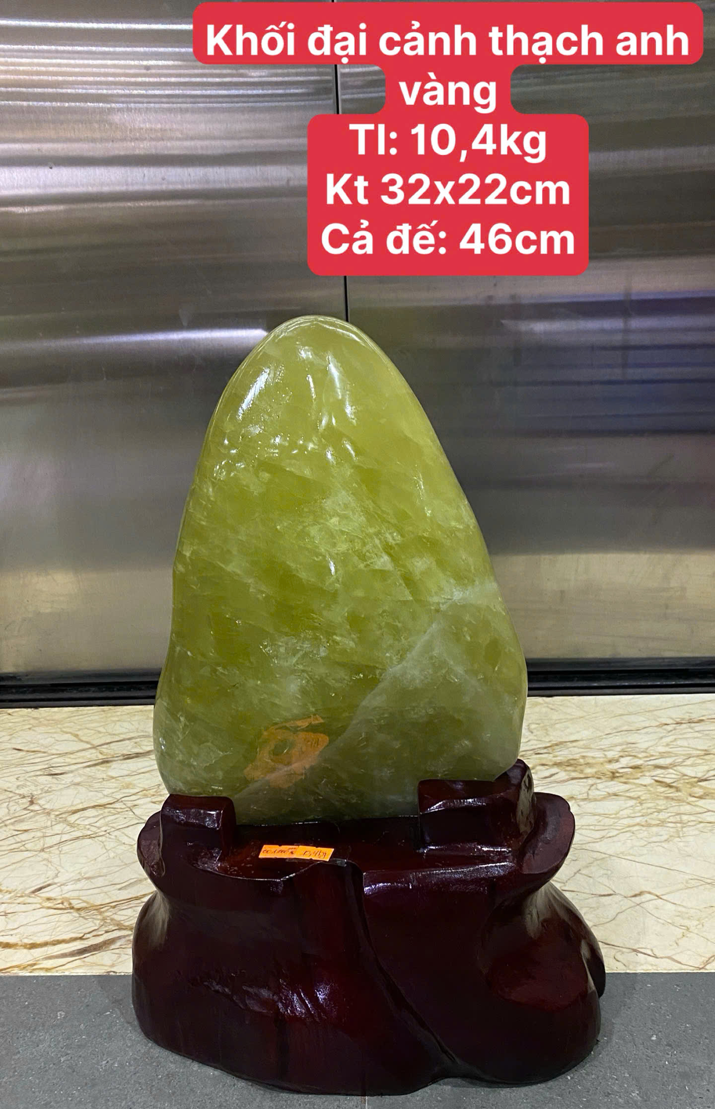 Khối Đại Cảnh Thạch Anh Vàng Đỉnh Cao Chiêu Tài Định Cơ Nghiệp