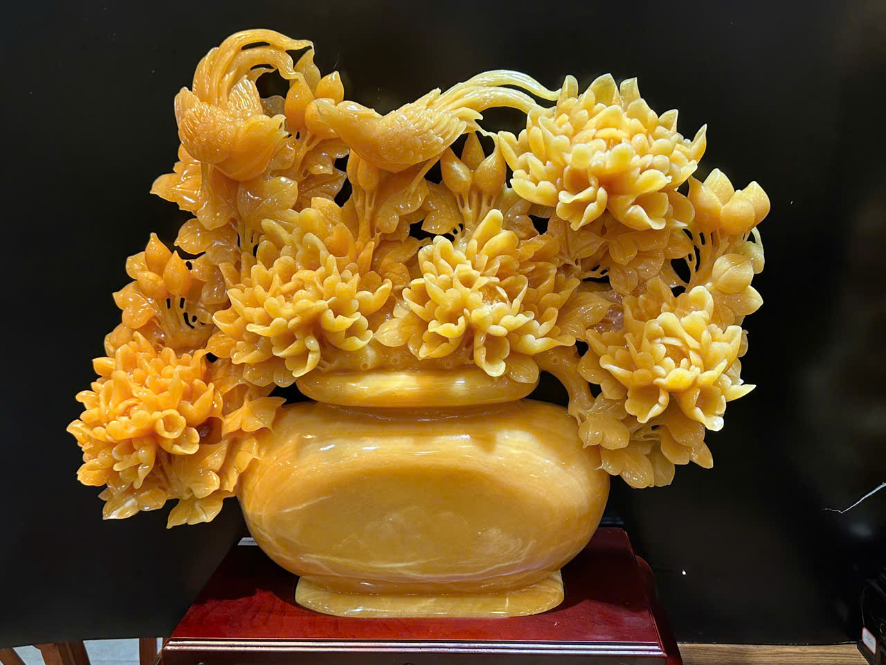 Bình Hoa Mẫu Đơn Ngọc Hoàng Long Hoàng Kim Cát Tường, Phú Quý Mãn Đường