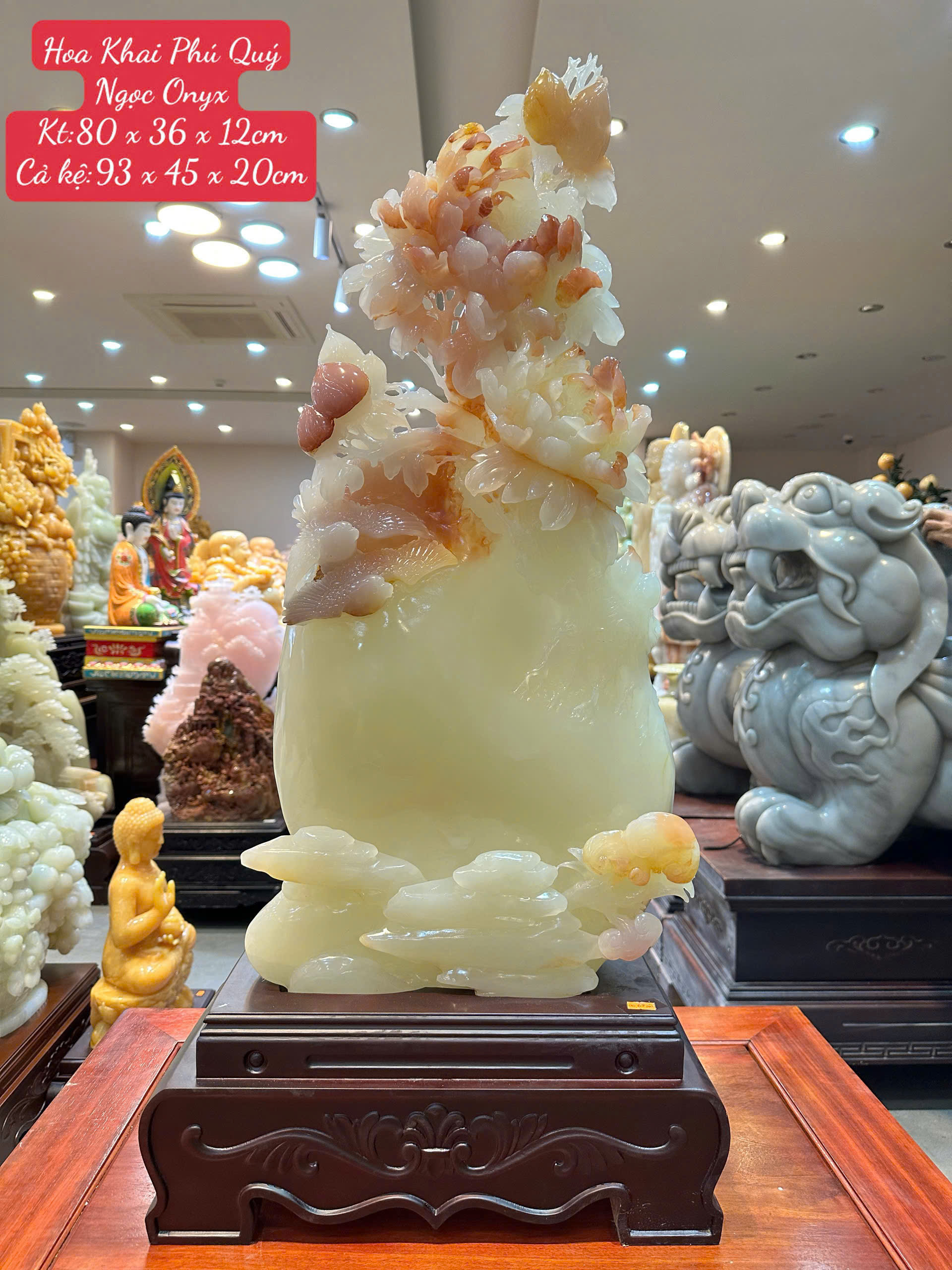 Hoa Khai Phú Quý Ngọc Onyx Đắc Lộc Vinh Hoa & Đỉnh Cao Nghệ Thuật Sưu Tầm