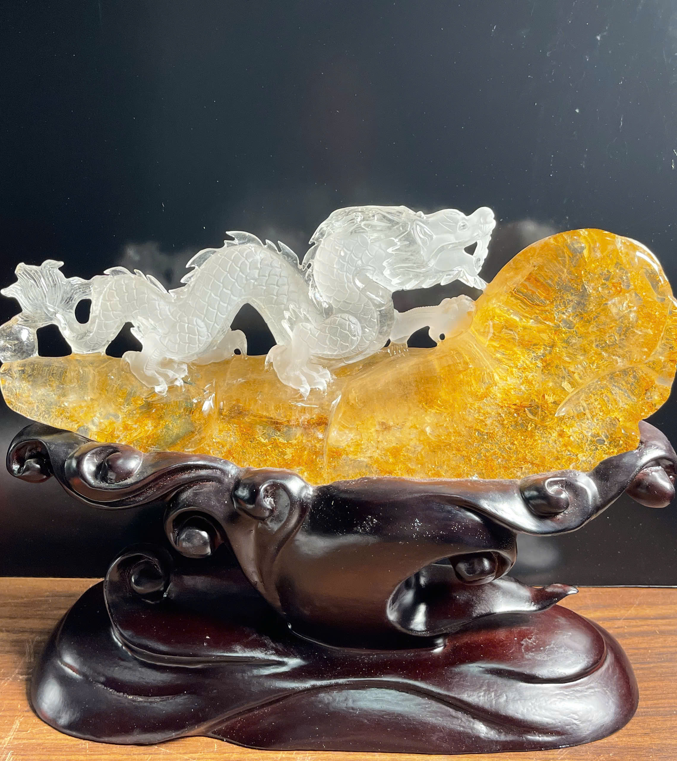 Nhất Long Thạch Anh Golden Healer Bảo Vật Trấn Trạch Bứt Phá Công Danh