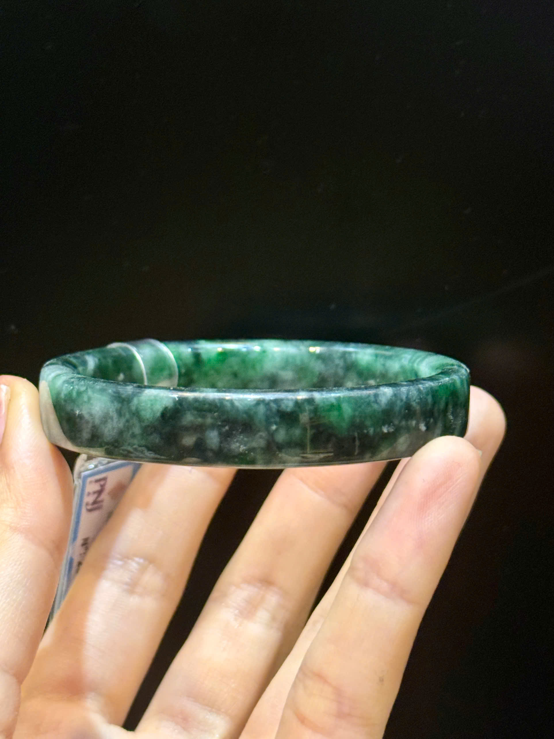 Vòng Bản Liền Ngọc Phỉ Thúy (Có Kiểm Định) Sang Trọng Quyền Quý, Vẹn Tròn Bình An