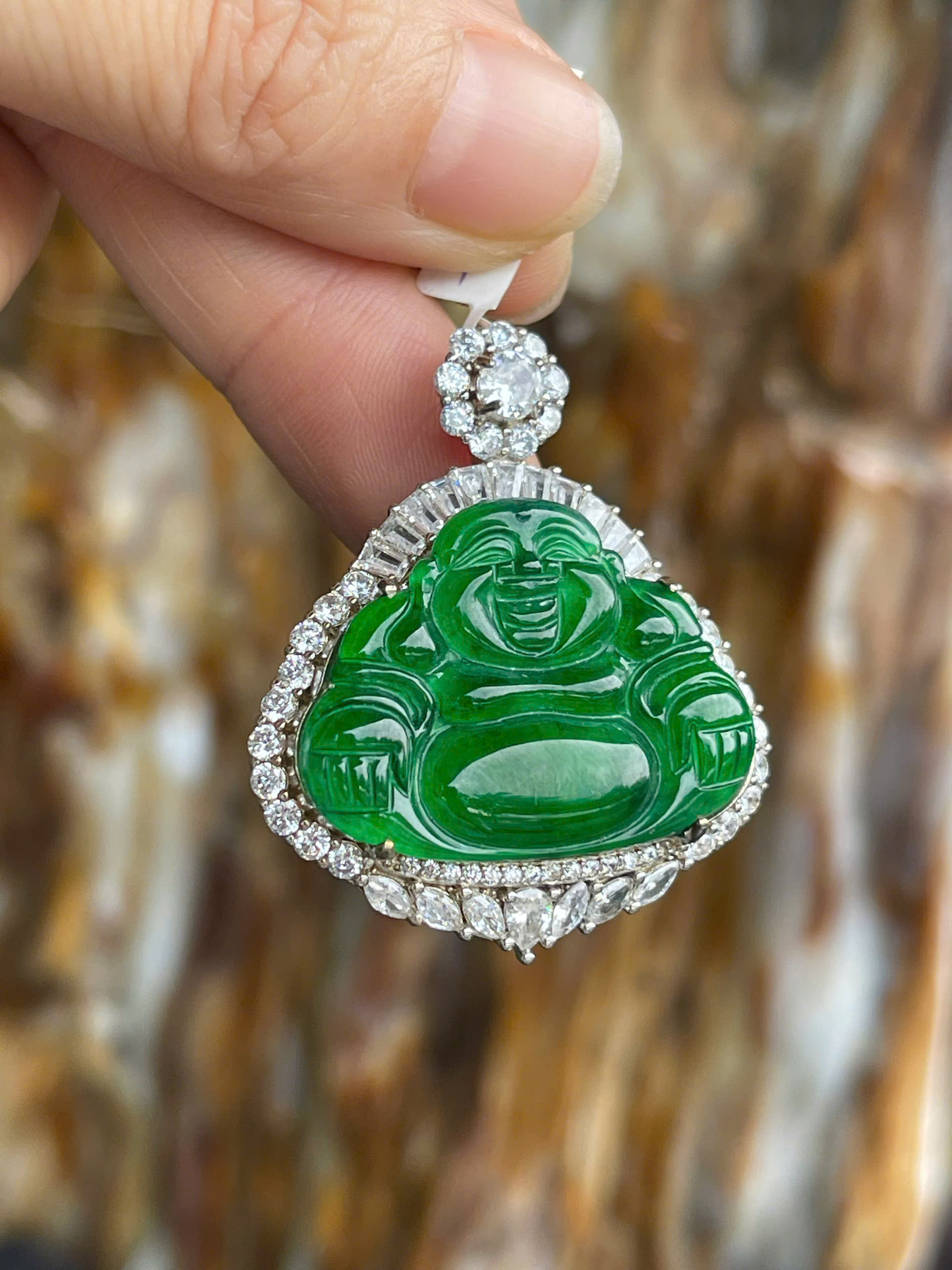 Mặt Di Lặc Ngọc Phỉ Thúy Đế Vương Lục Tuyệt Tác Phú Quý, Hạnh Phúc Viên Mãn