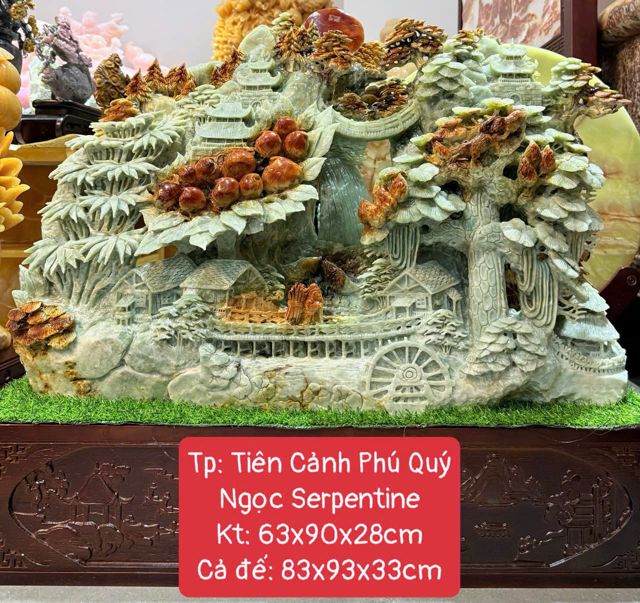 Bồng Lai Tiên Cảnh Phú Quý Ngọc Serpentine - Trang Trí Phòng Khách Sang Trọng