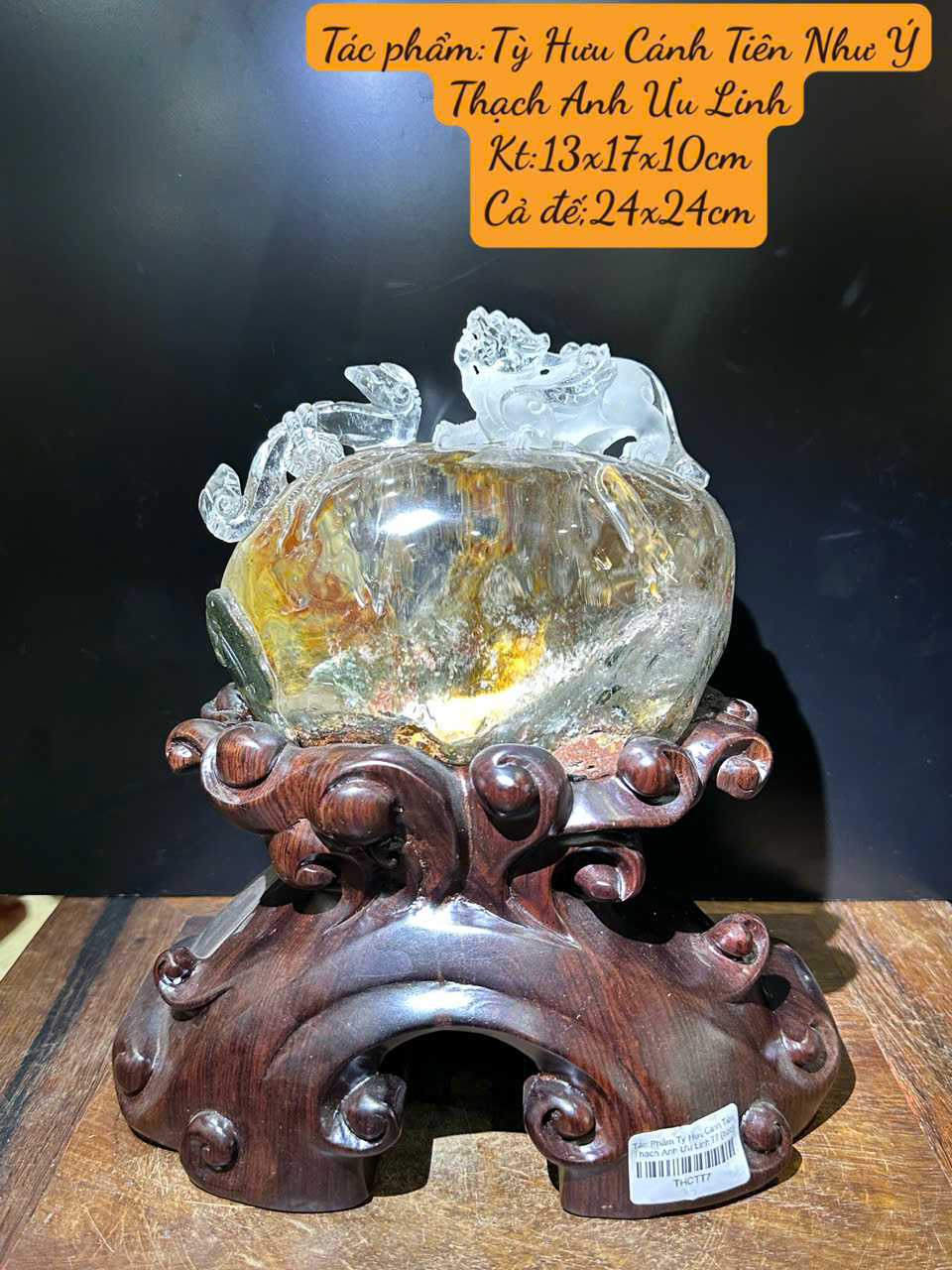 Tỳ Hưu Cánh Tiên Như Ý Thạch Anh Ưu Linh – Tuyệt tác chiêu tài giữ của, vạn sự như ý và cất cánh công danh