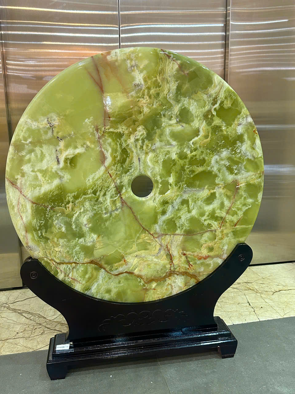 Đồng Tâm Ngọc Onyx Xanh Lục Bảo Cát Tường, Tụ Khí Sinh Tài