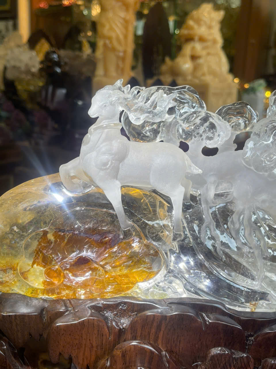 Lộc Thọ Cát Tường Phú Quý Thạch Anh Bao Thể Trấn Trạch Bách Niên Trường Thọ & Chiêu Tài Đắc Lộc
