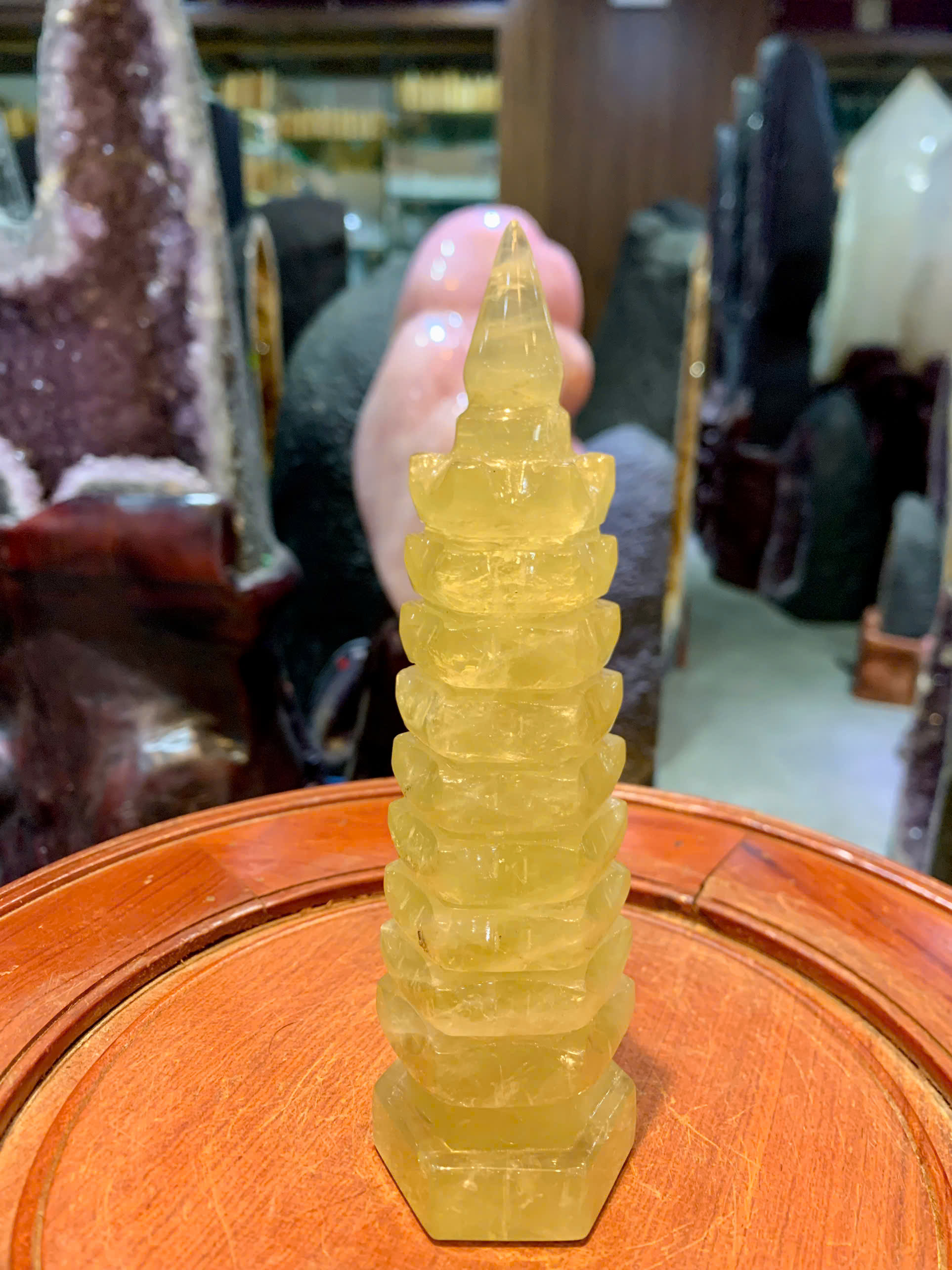 Tháp Văn Xương Thạch Anh Vàng 9 Tầng Mở Mạng Trí Tuệ, Hanh Thông Thi Cử