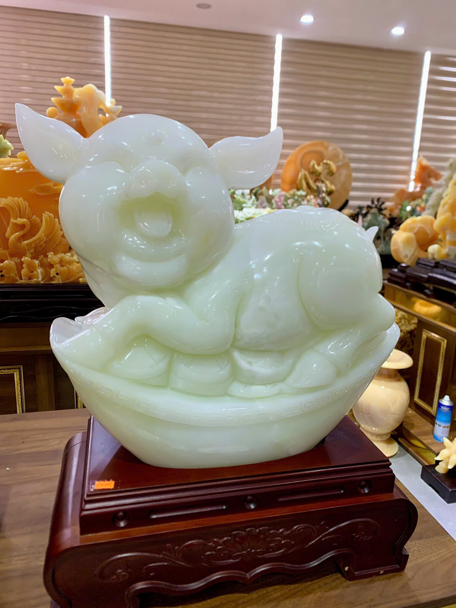 Cụ Heo Tài Lộc Ngọc Onyx Tự Nhiên Sung Túc, Chiêu Trấn Tụ Lộc Gia Đạo An Yên