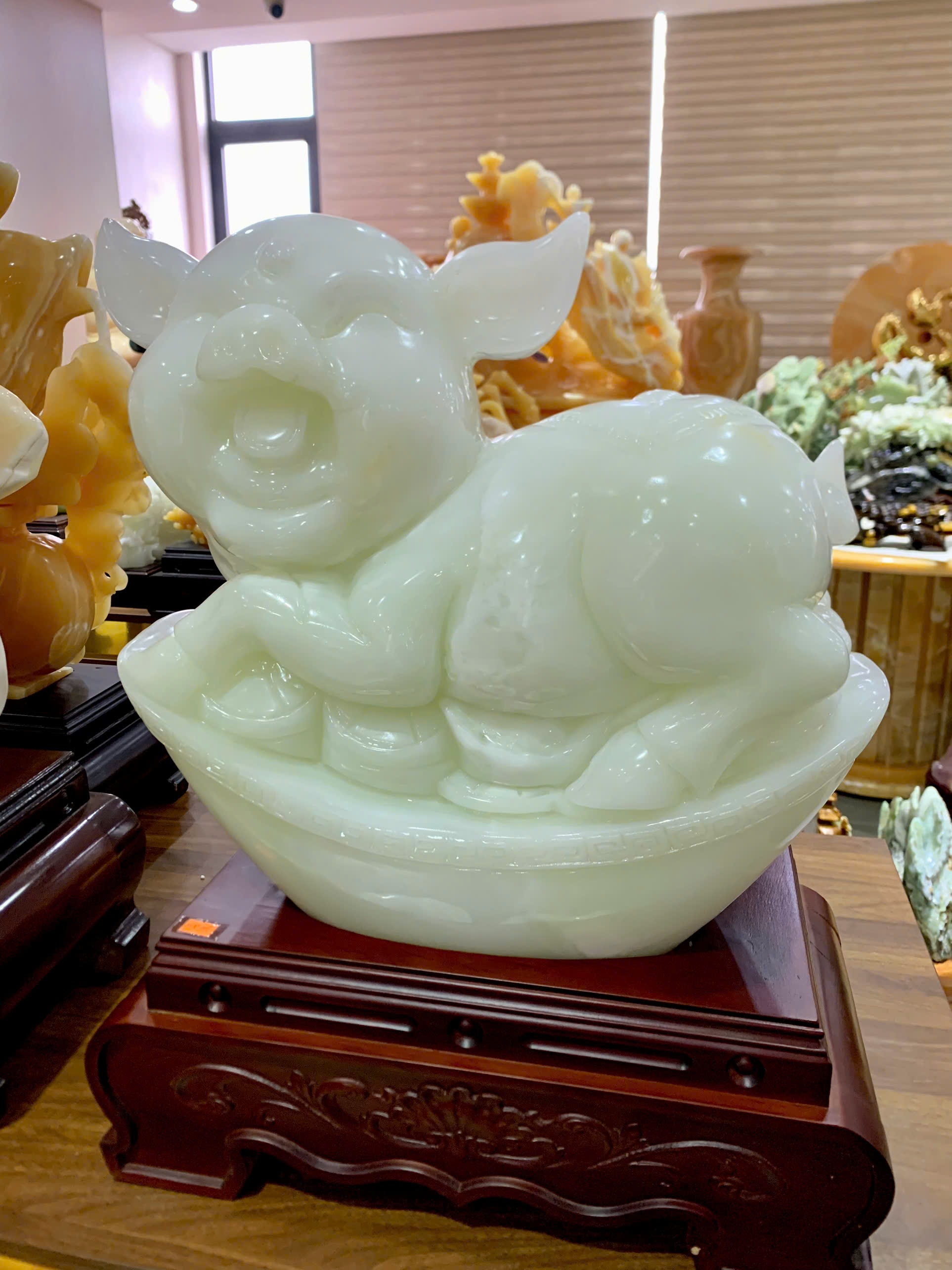 Cụ Heo Tài Lộc Ngọc Onyx Tự Nhiên Sung Túc, Chiêu Trấn Tụ Lộc Gia Đạo An Yên