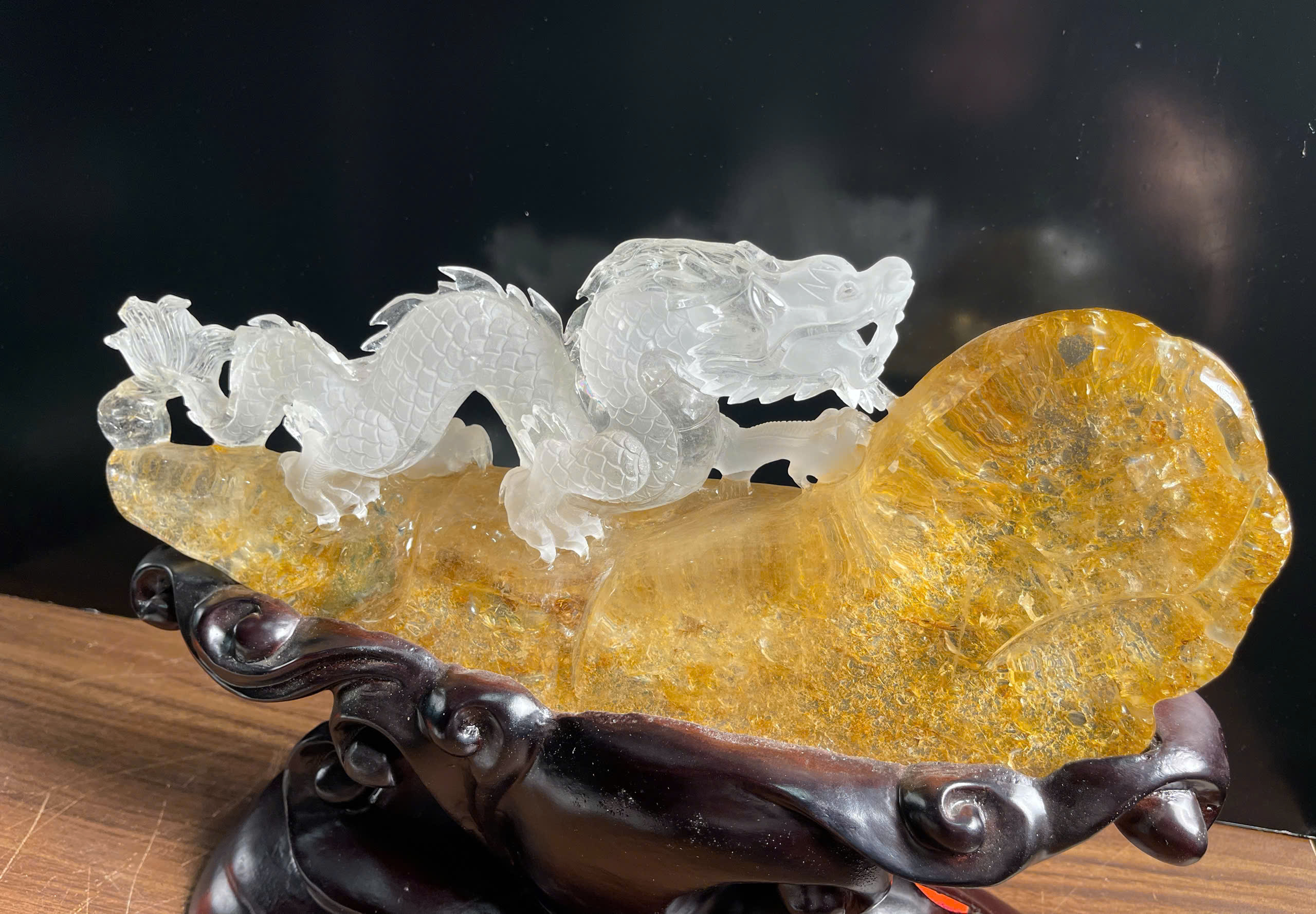 Nhất Long Thạch Anh Golden Healer Bảo Vật Trấn Trạch Bứt Phá Công Danh