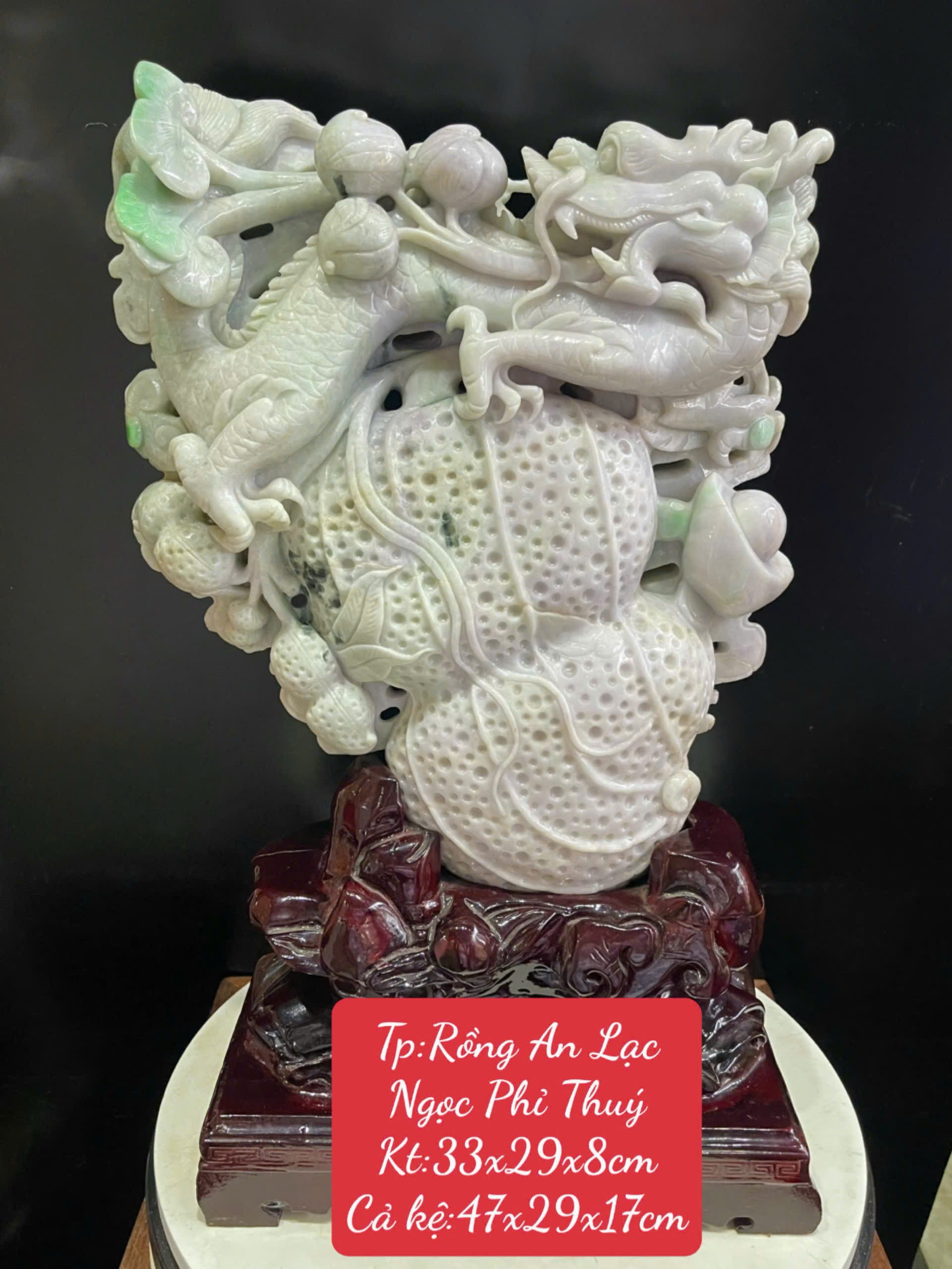 Rồng An Lạc Ngọc Phỉ Thúy Hóa Sát Chiêu Tài, Thịnh Vượng Trường Tồn