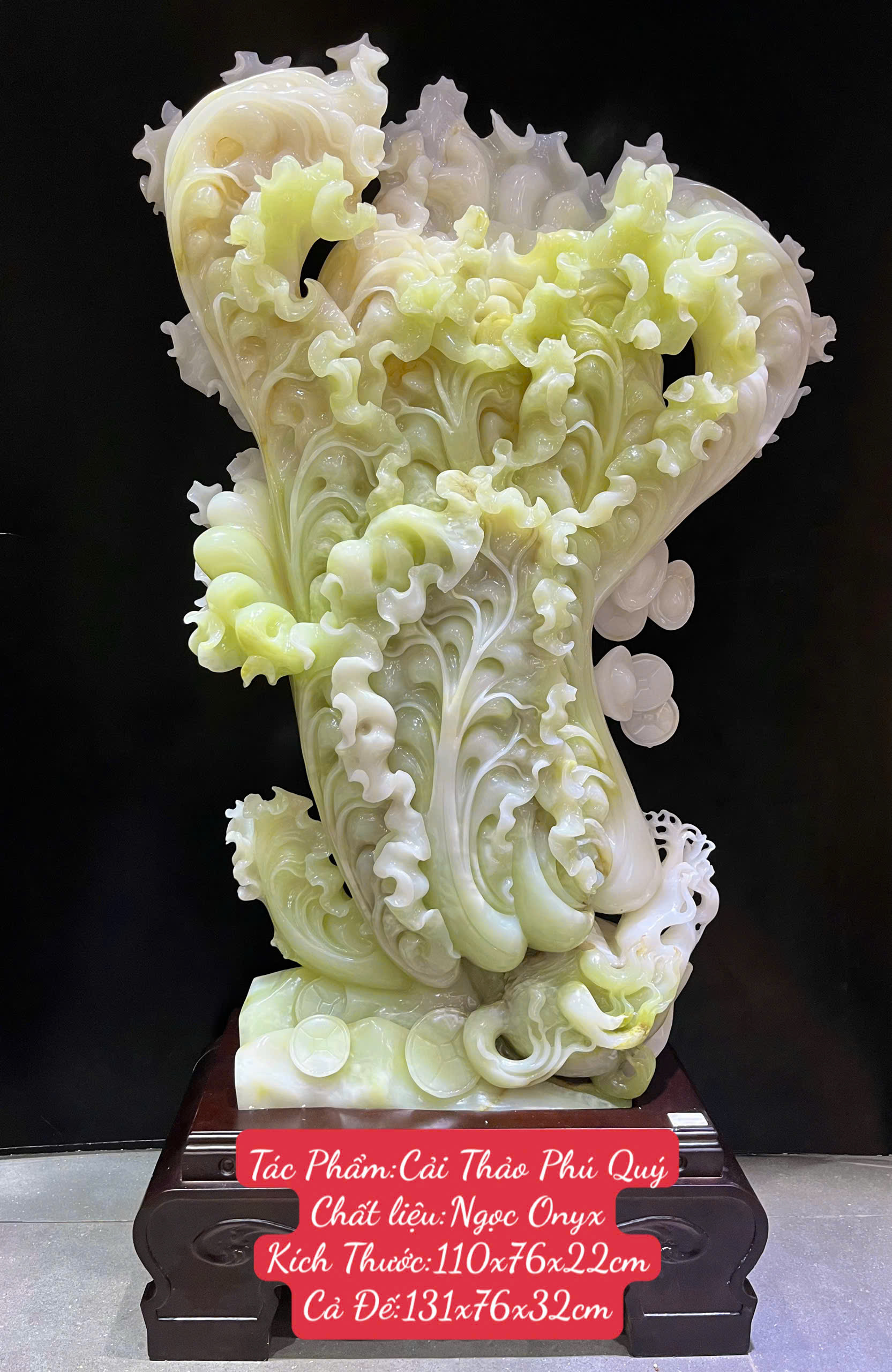Cải Thảo Phú Quý Ngọc Onyx Bách Tài Quy Tụ, Trấn Trạch Hưng Gia