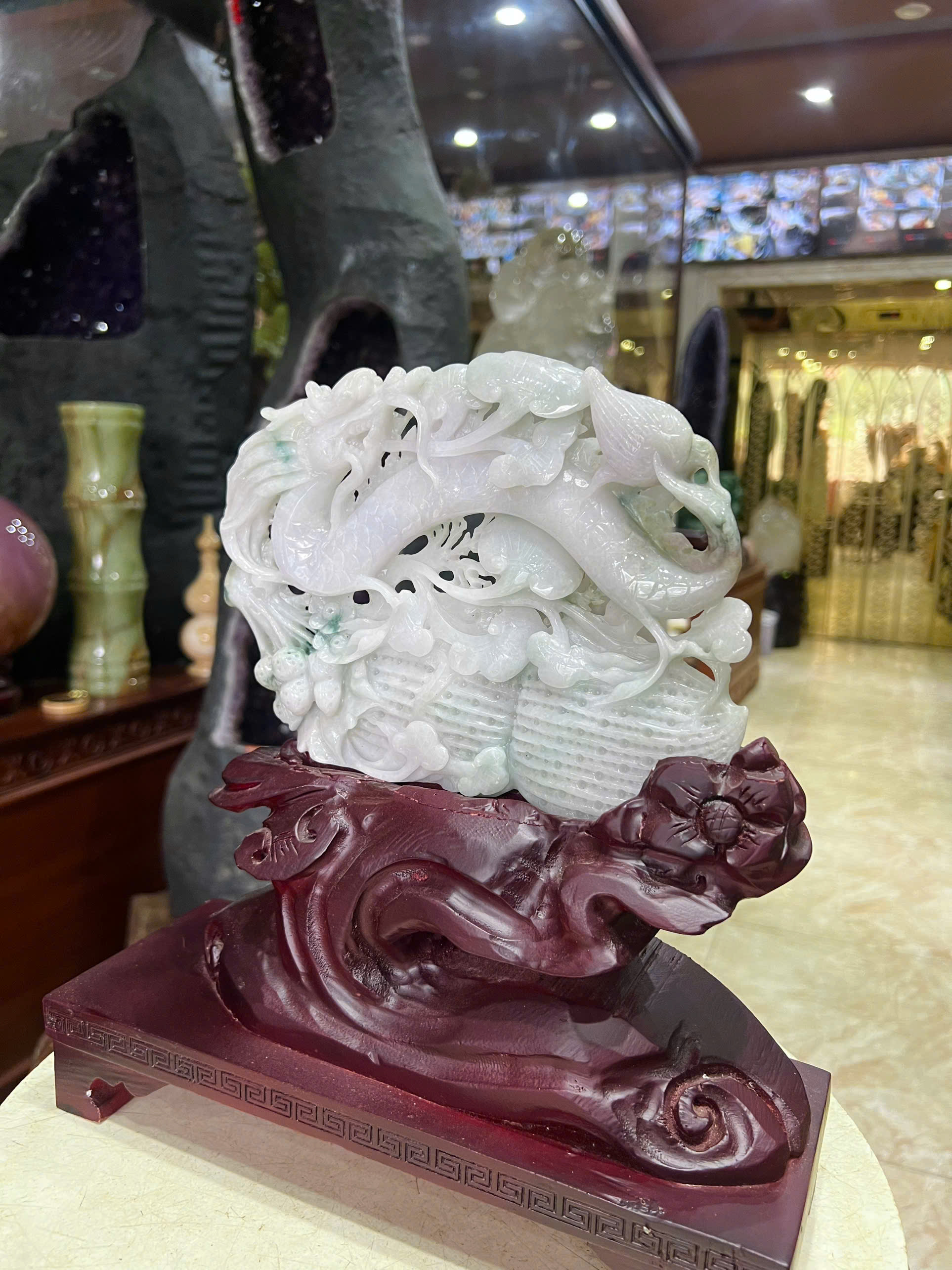 Rồng An Lạc ngọc phỉ thúy – Khai mở bình an, hóa giải thị phi và dưỡng tâm tĩnh lặng