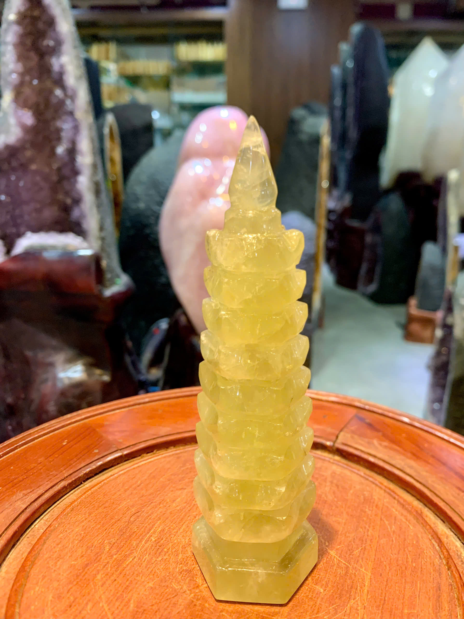 Tháp Văn Xương Thạch Anh Vàng 9 Tầng Mở Mạng Trí Tuệ, Hanh Thông Thi Cử