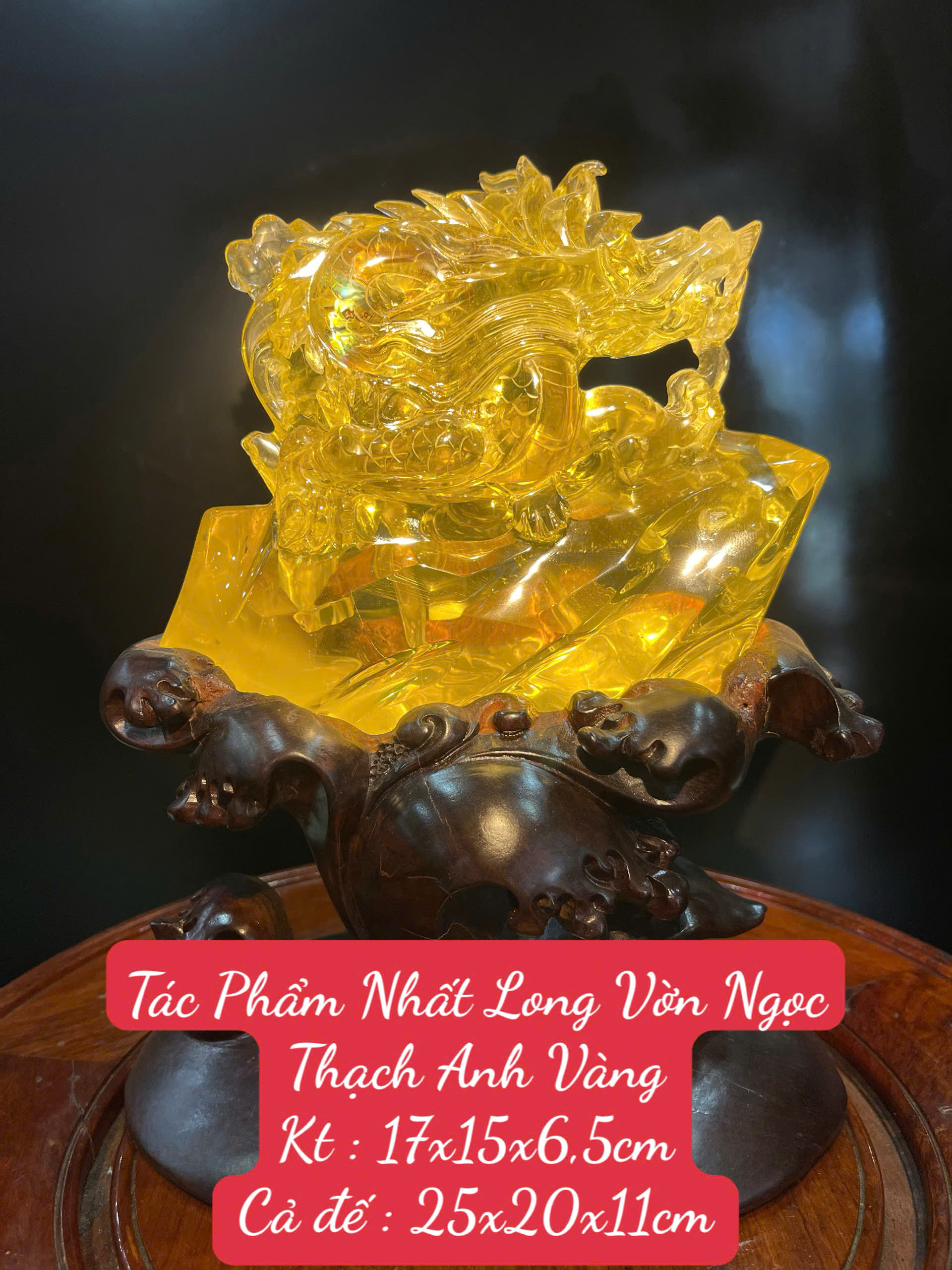Nhất Long Vờn Ngọc Thạch Anh Vàng – Kiệt Tác Trấn Trạch Chiêu Tài, Khai Mở Trí Tuệ Và Khẳng Định Uy Quyền
