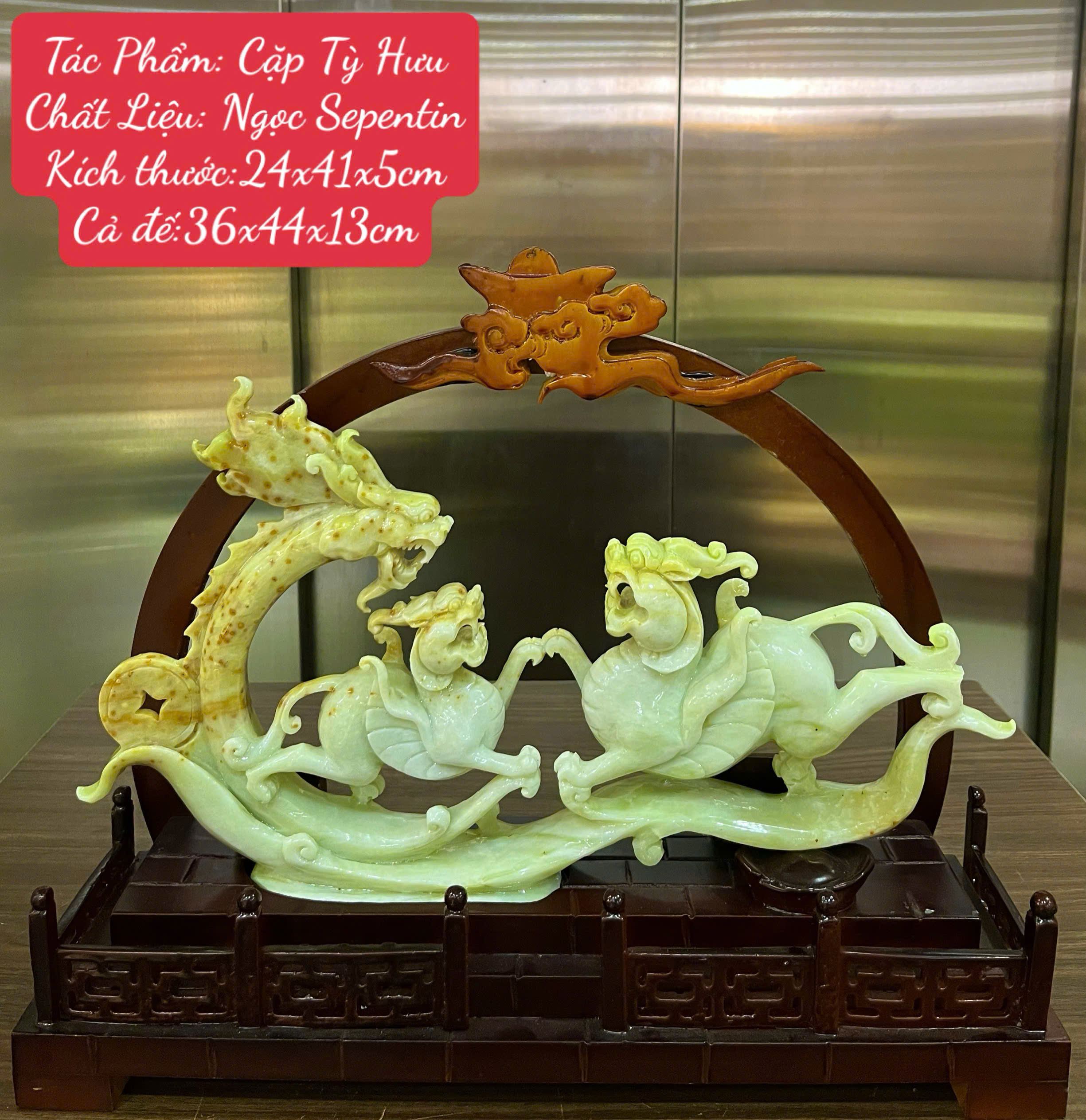 Cặp Tỳ Hưu Ngọc Serpentine – Tuyệt tác chiêu tài giữ của, trấn trạch trừ tà