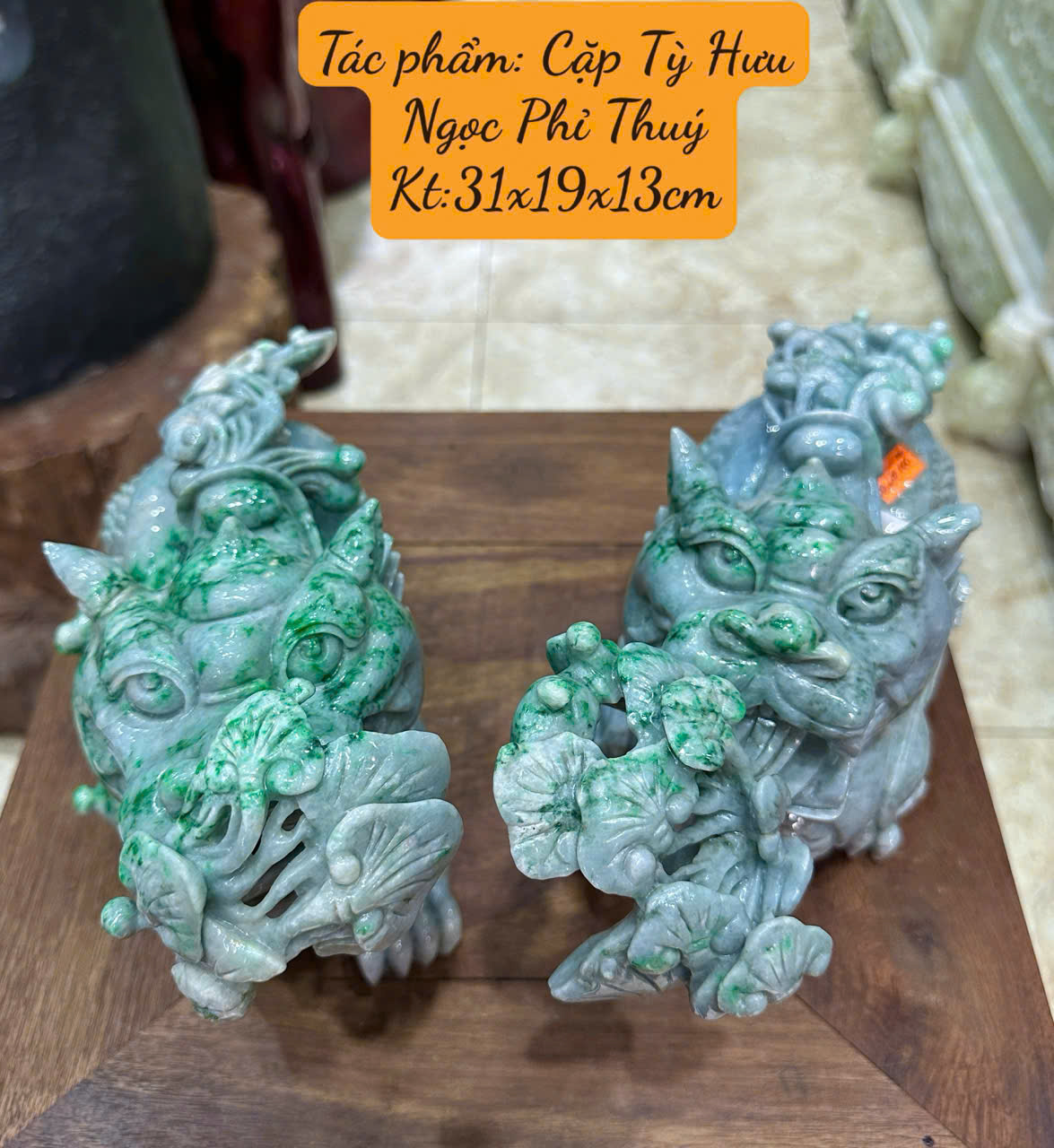 Cặp Tỳ Hưu Ngọc Phỉ Thúy – Đại kiệt tác chiêu tài giữ của, trấn trạch bảo an và khẳng định đẳng cấp vương giả
