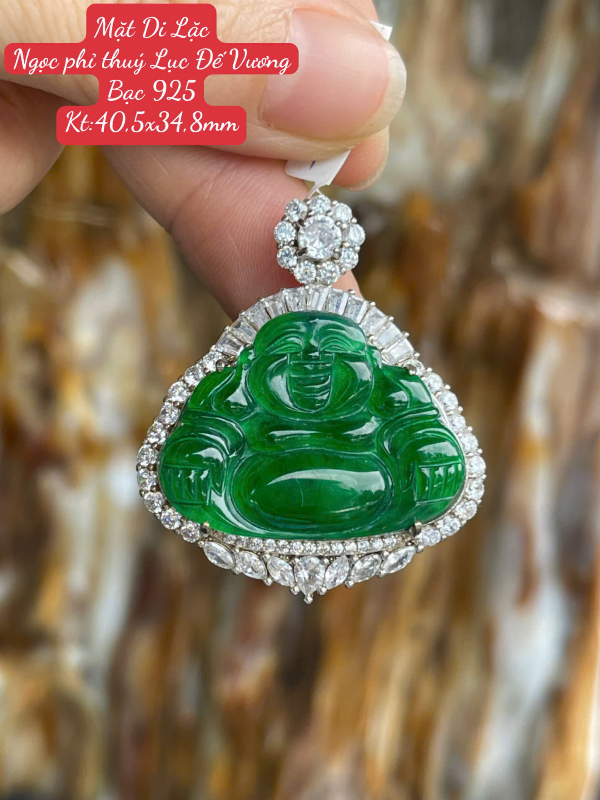 Mặt Di Lặc Ngọc Phỉ Thúy Đế Vương Lục Tuyệt Tác Phú Quý, Hạnh Phúc Viên Mãn