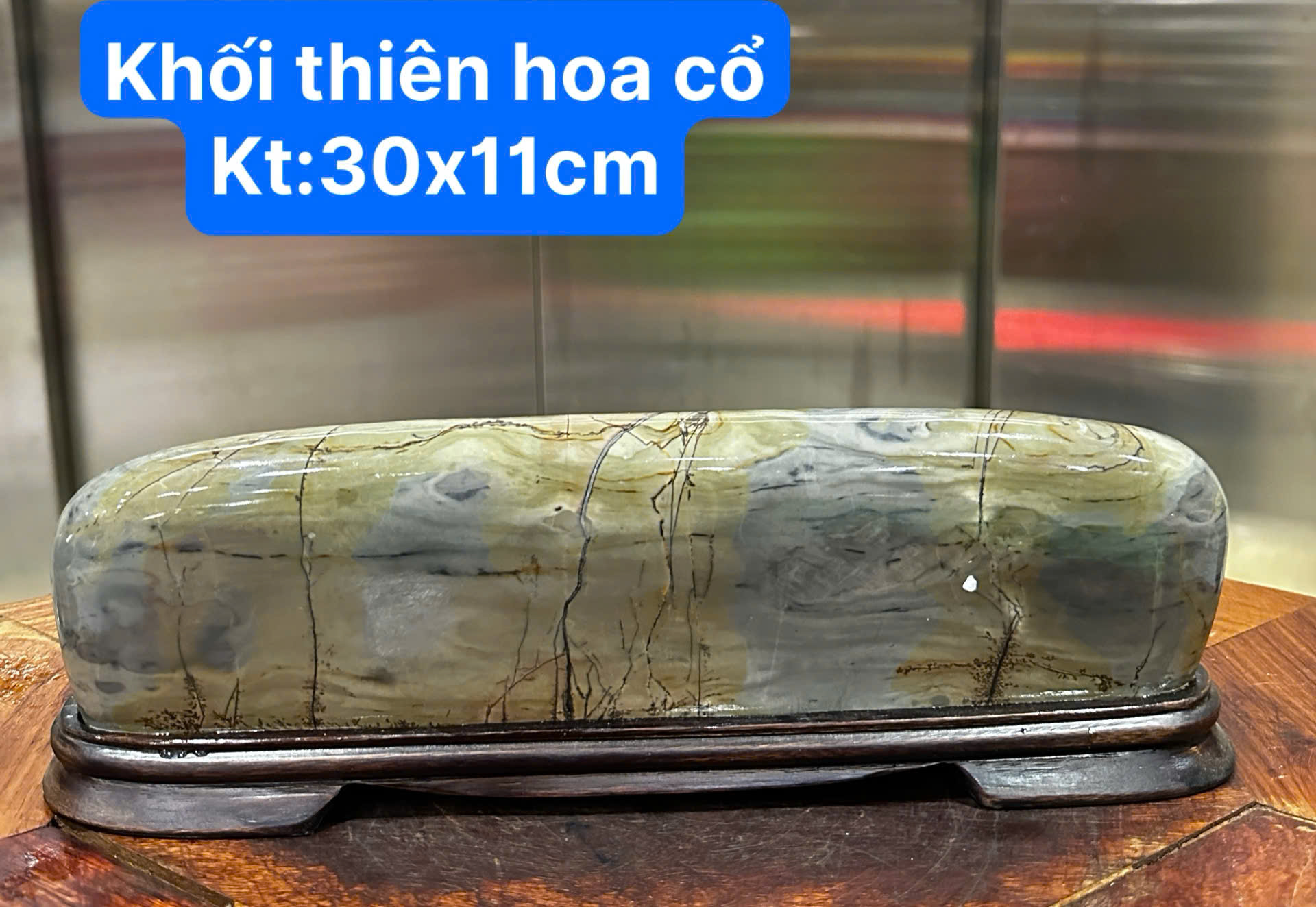 Khối Thiên Hoa Cổ Thạch Kiệt Tác Trấn Trạch Tụ Khí