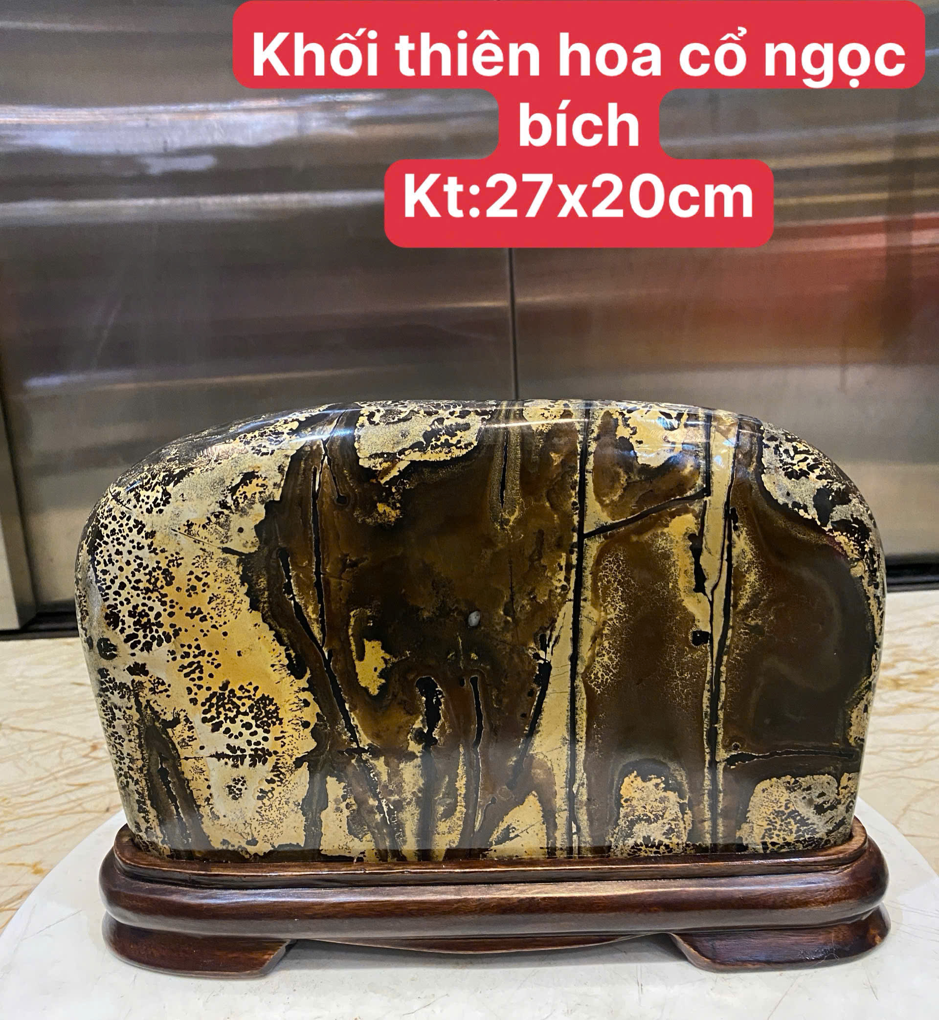 Khối Thiên Hoa Cổ Ngọc Bích Trấn Trạch Tụ Khí