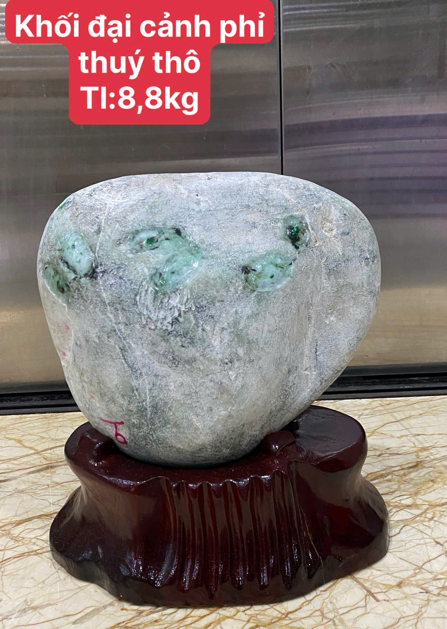 Khối Đại Cảnh Phỉ Thúy Thô Nguyên Bản Trấn Trạch Vượng Khí