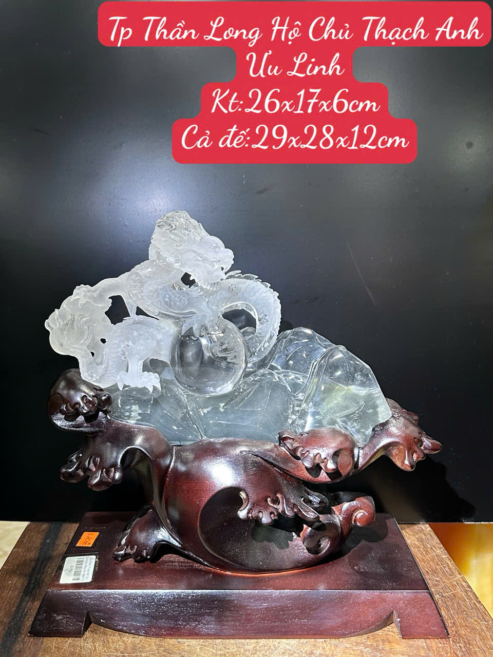 Thần Long Hộ Chủ thạch anh ưu linh – Kiệt tác trấn trạch, bảo vệ gia chủ và thăng tiến công danh