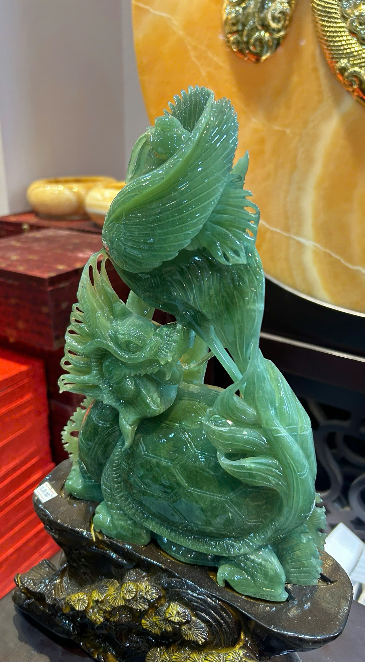 Long quy cõng hạc ngọc tụ nham Trường Thọ An Phong – Vượng Cơ Nghiệp