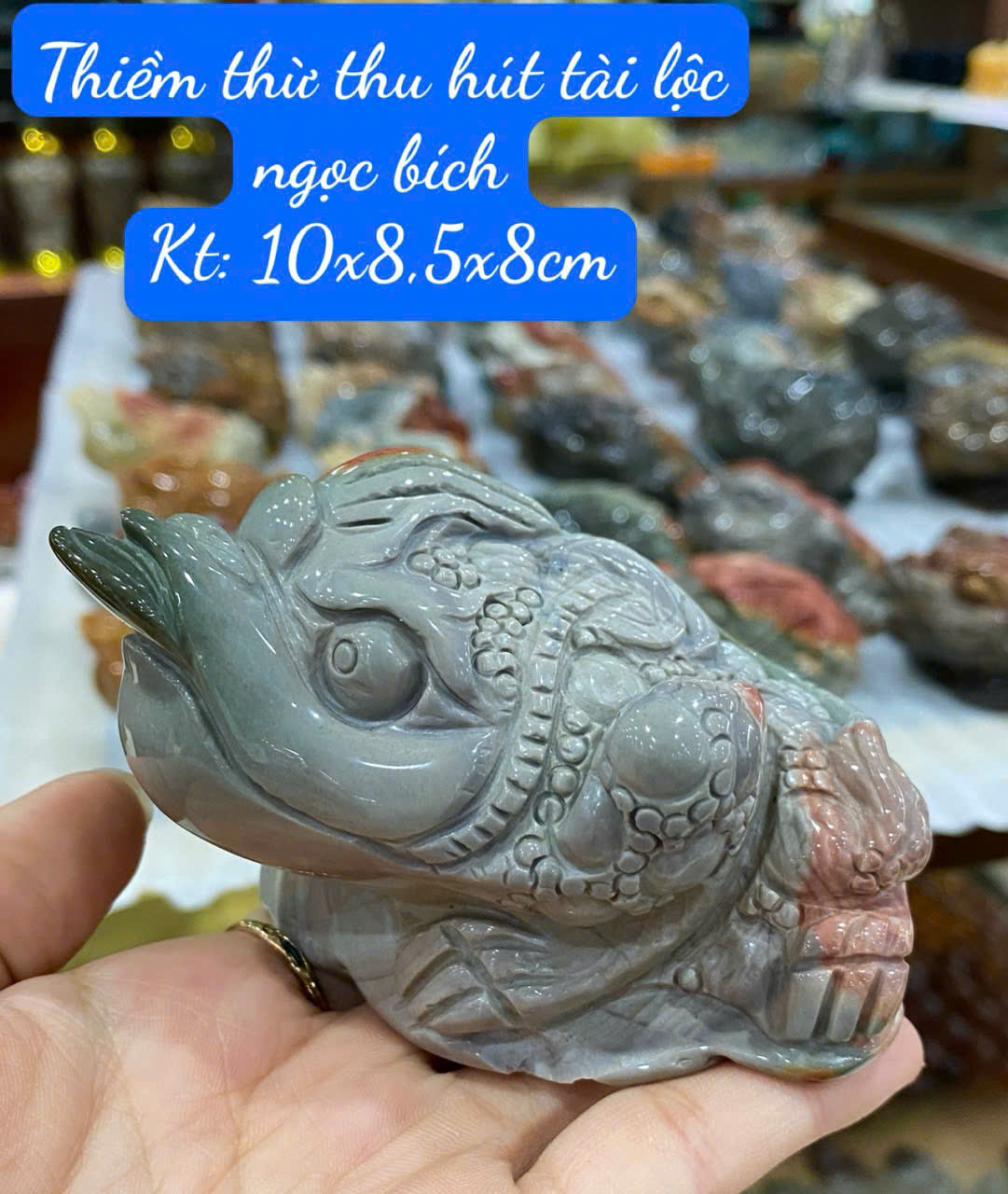 Thiềm Thừ thu hút tài lộc đá – Cụ Cóc ngậm tiền chiêu tài, giữ lộc và mang lại bình an