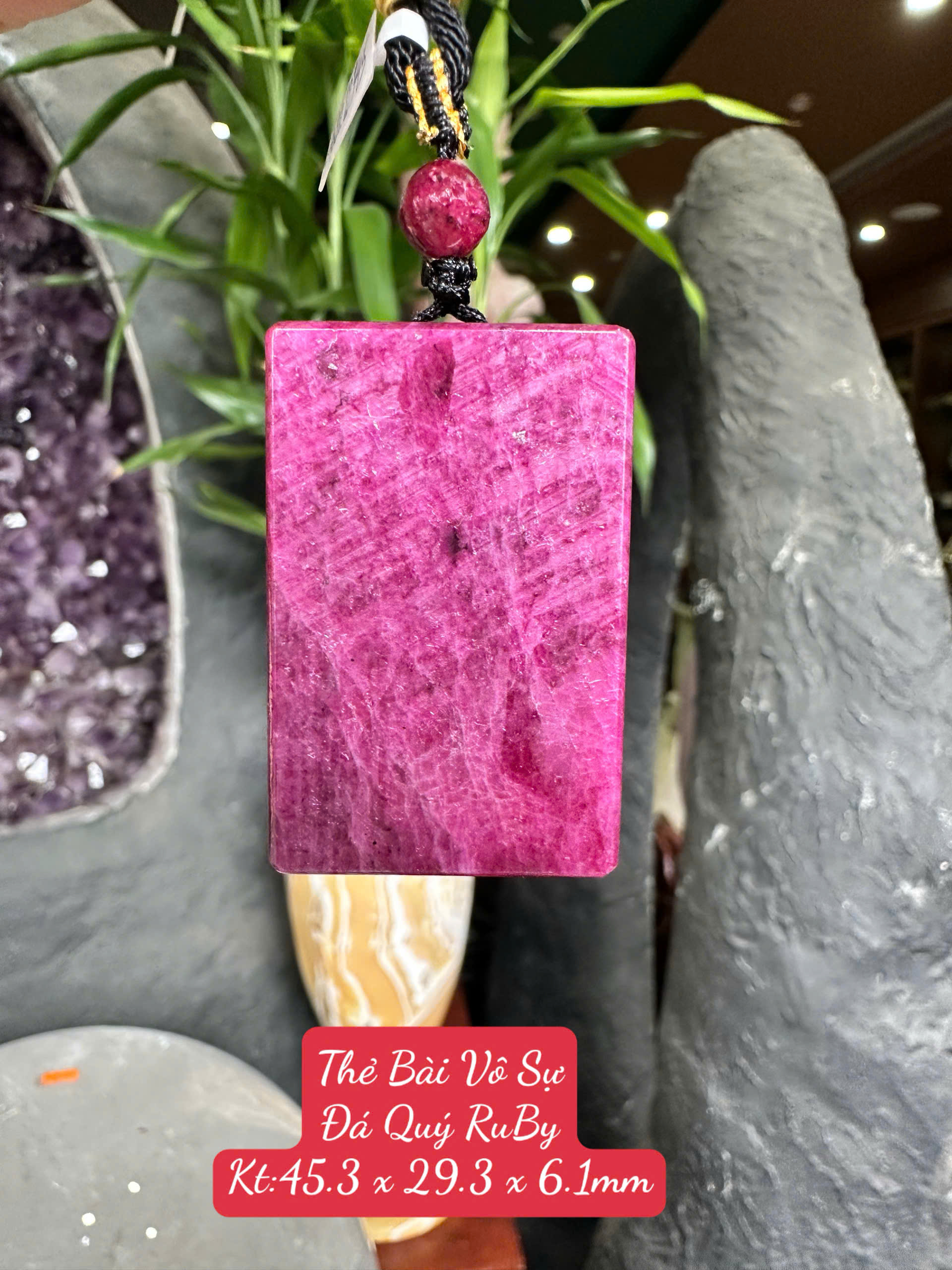Mặt Dây Vô Sự Bài Ngọc Ruby Quyền Lực Vương Giả, Vạn Sự Bình An