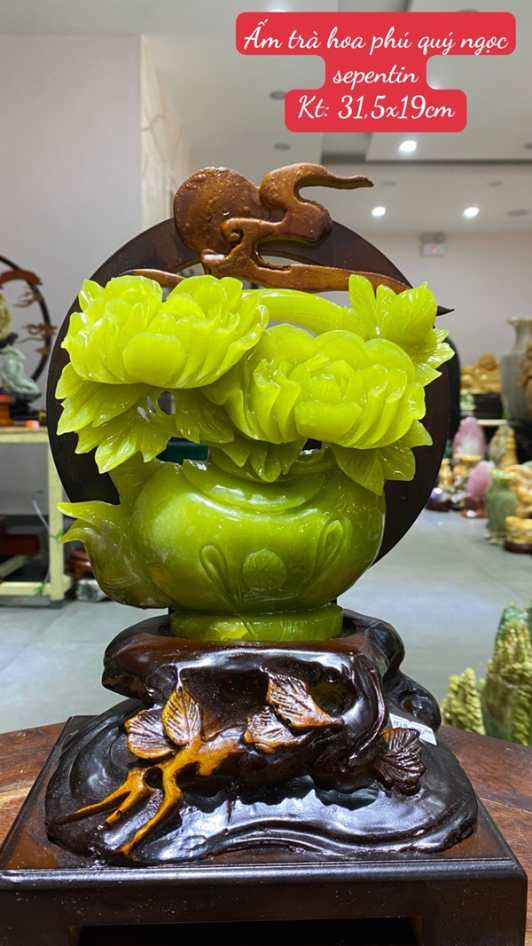 Ấm Trà Hoa Phú Quý Ngọc Sepentine