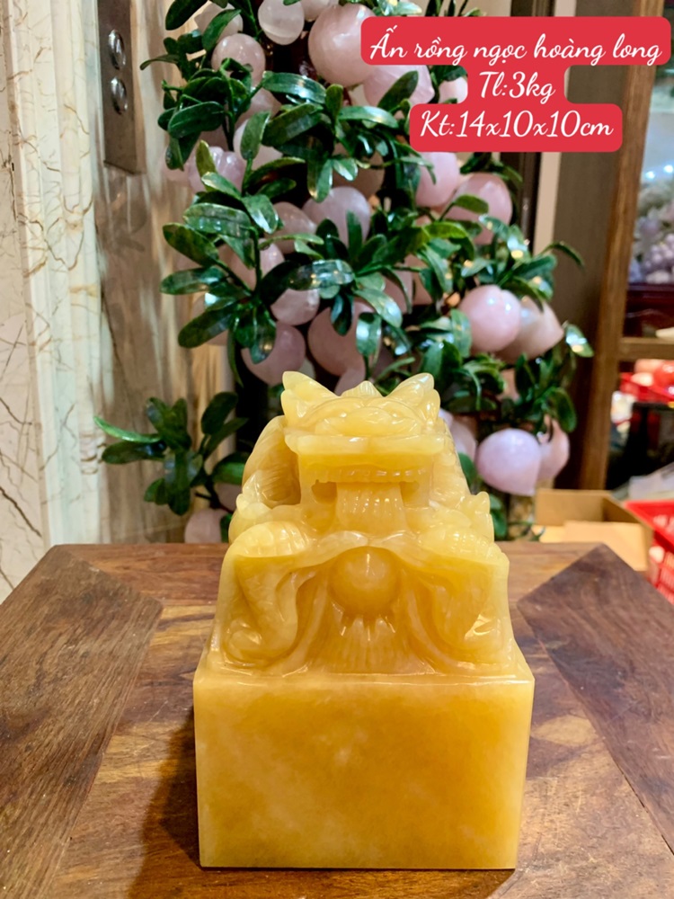 Ấn Rồng Ngọc Hoàng Long 14x10x10cm