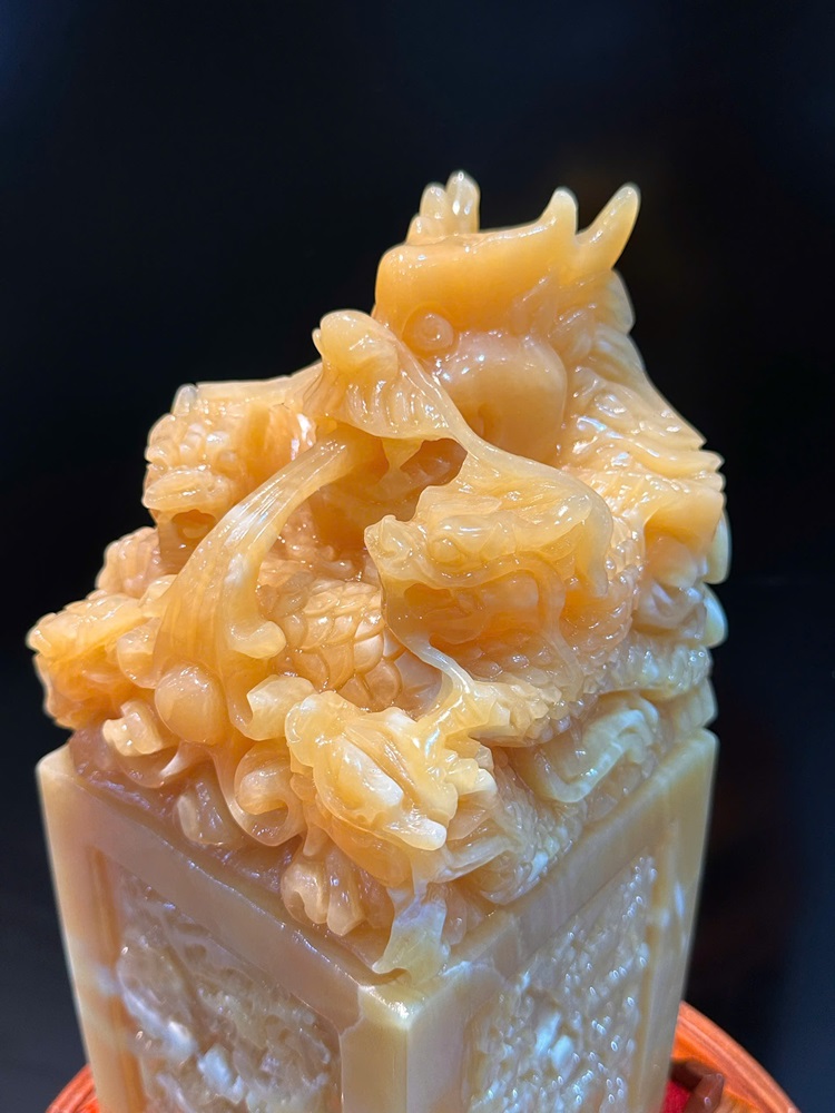 Ấn rồng ngọc hoàng long ngũ long chầu ngọc 32x14x14cm