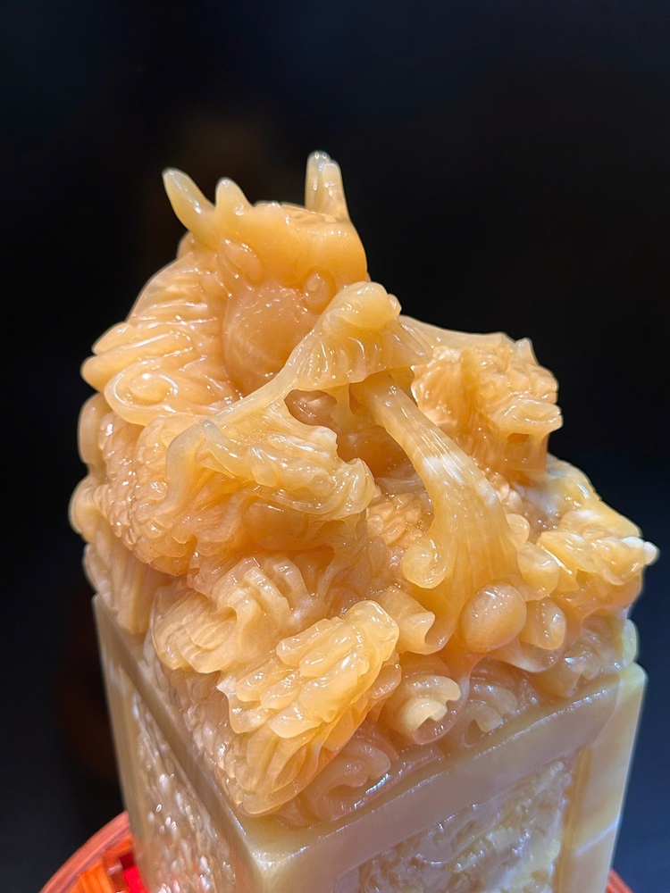 Ấn rồng ngọc hoàng long ngũ long chầu ngọc 32x14x14cm