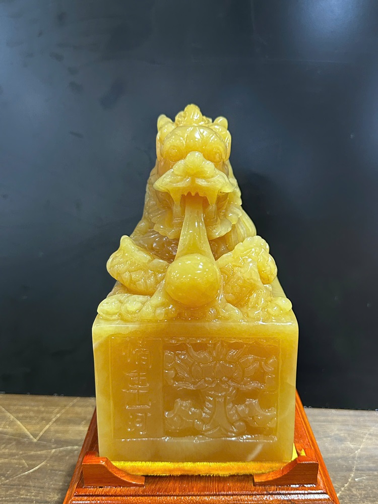 Ấn rồng ngọc hoàng long vuông 22x11cm