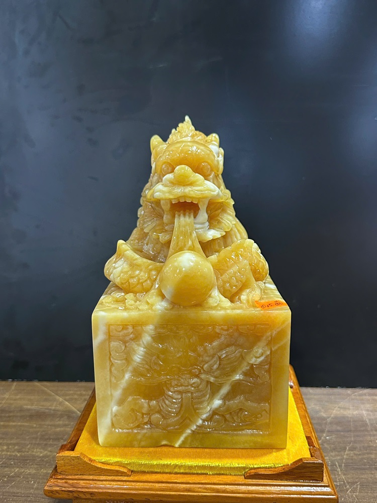 Ấn rồng ngọc hoàng long vuông 25x14cm