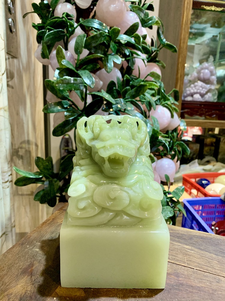 Ấn rồng Ngọc Onyx Xanh