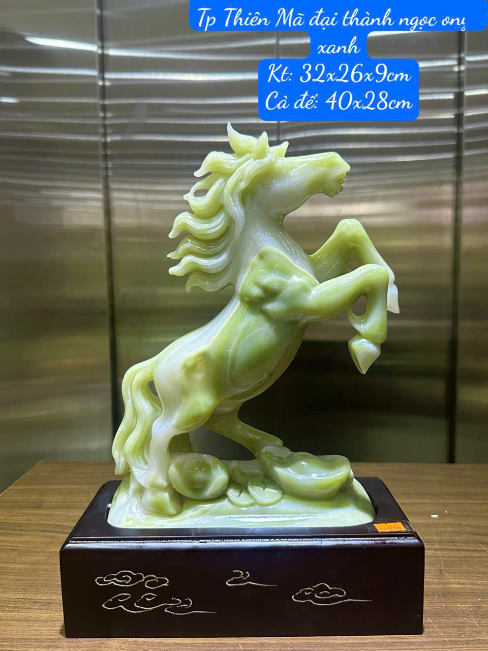 Thiên Mã Đại Thành ngọc onyx xanh – Biểu tượng bứt phá công danh, thu hút sinh khí và chiêu tài đắc lộc