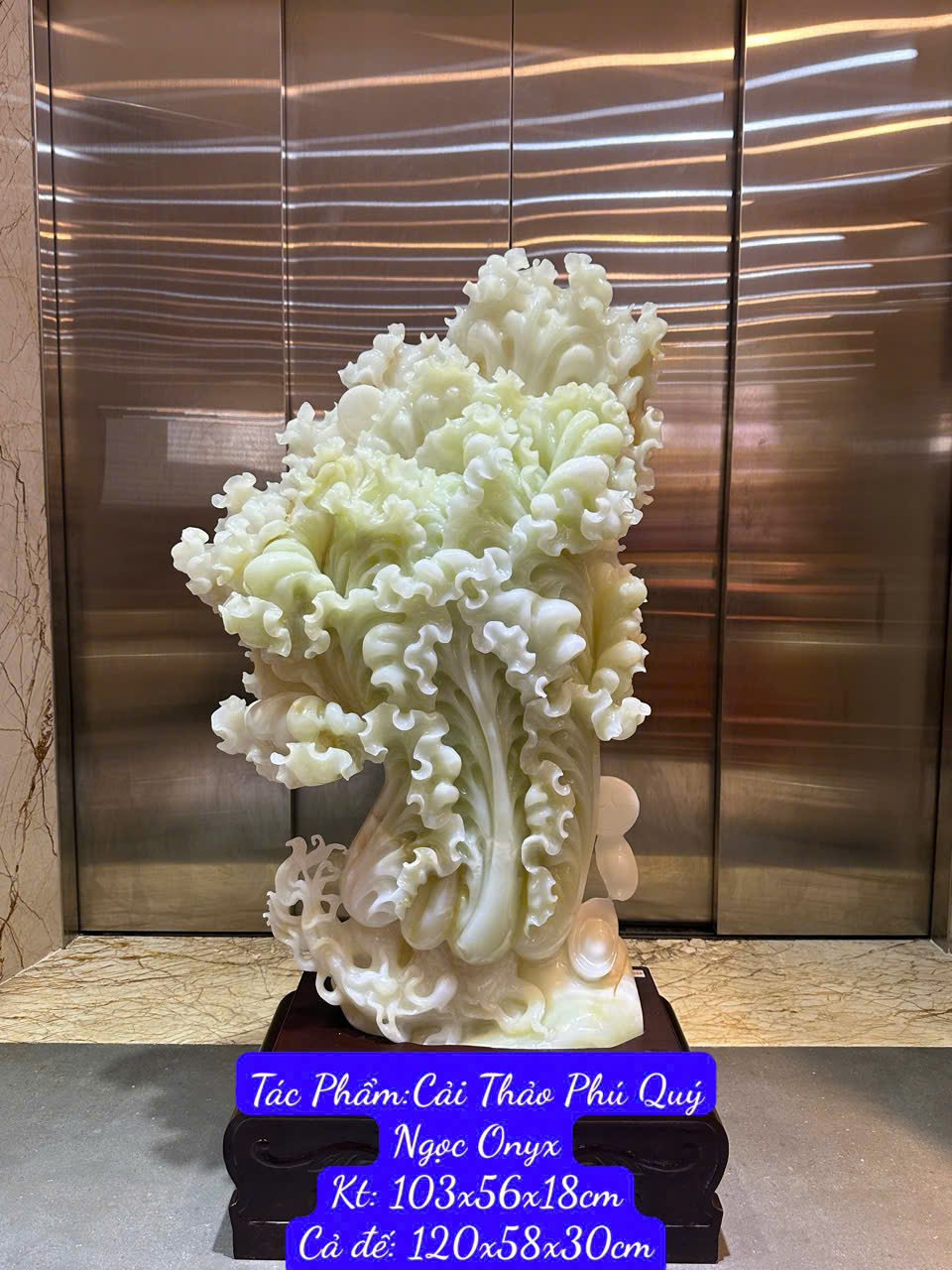 Cải Thảo Phú Quý Ngọc Onyx Bách Tài Tụ Lộc, Phú Quý Trường Tồn