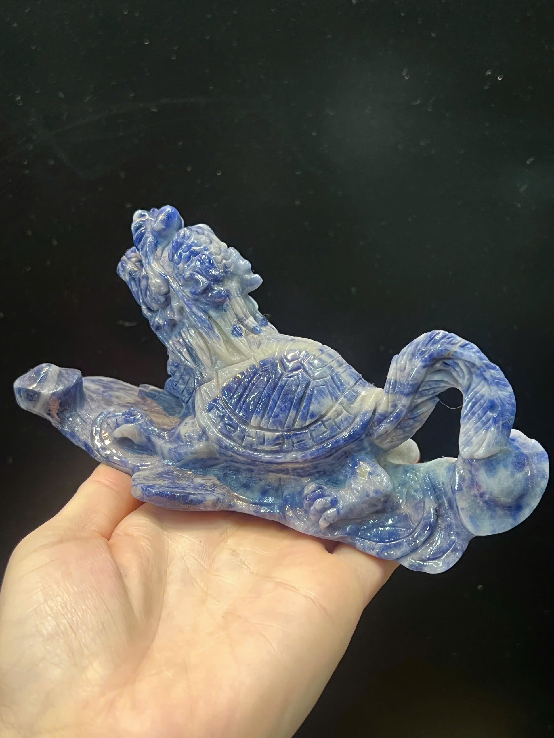 Long Quy sapphire xanh hero – Kiệt tác trấn trạch hóa sát, củng cố uy quyền và gia tăng tài vận bền vững