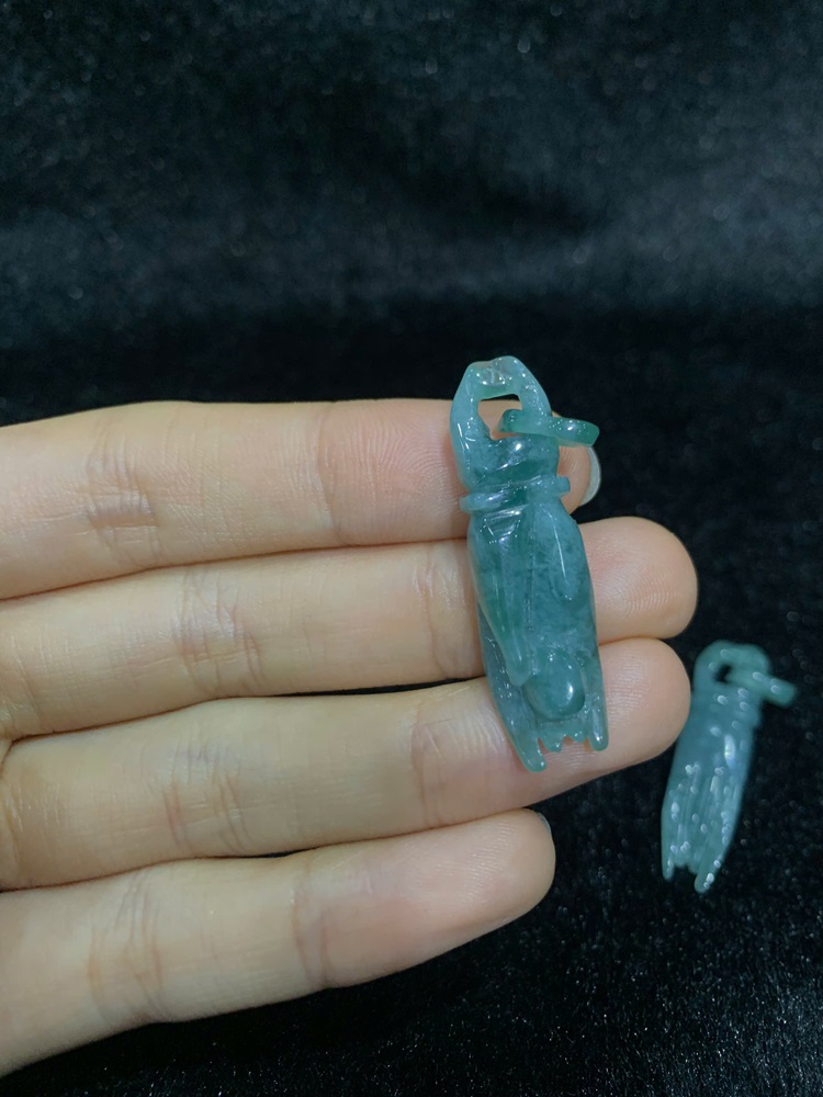 Bàn Tay Phật Ngọc Cẩm Thạch Phỉ Thuý 36,05x10,2mm