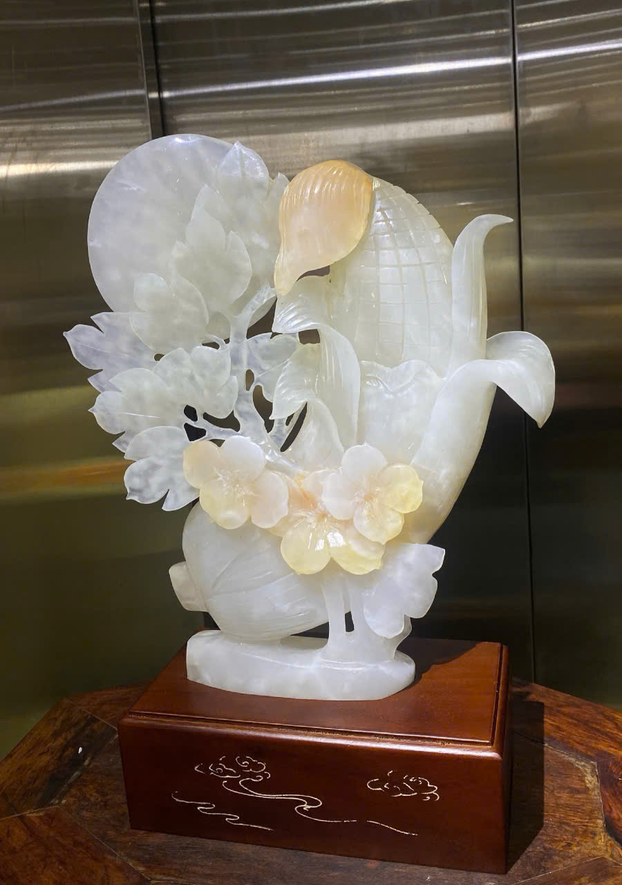 Bắp ngô phú quý ngọc onyx 34x28cm
