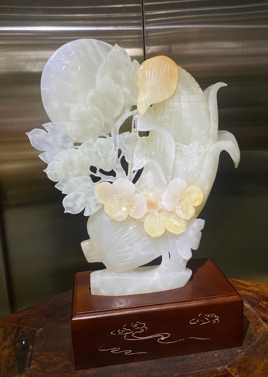 Bắp ngô phú quý ngọc onyx 34x28cm