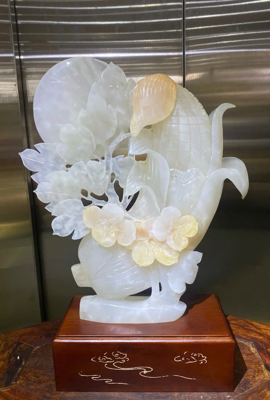 Bắp ngô phú quý ngọc onyx 34x28cm