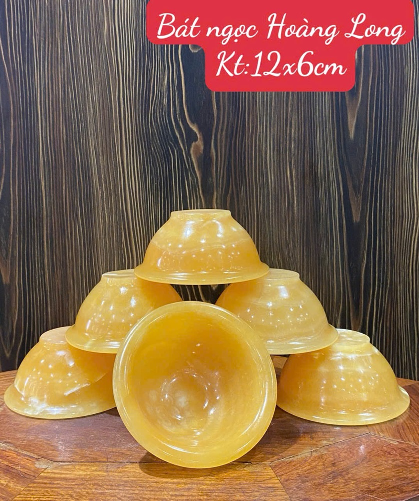 Bát ngọc Hoàng Long 12x6cm