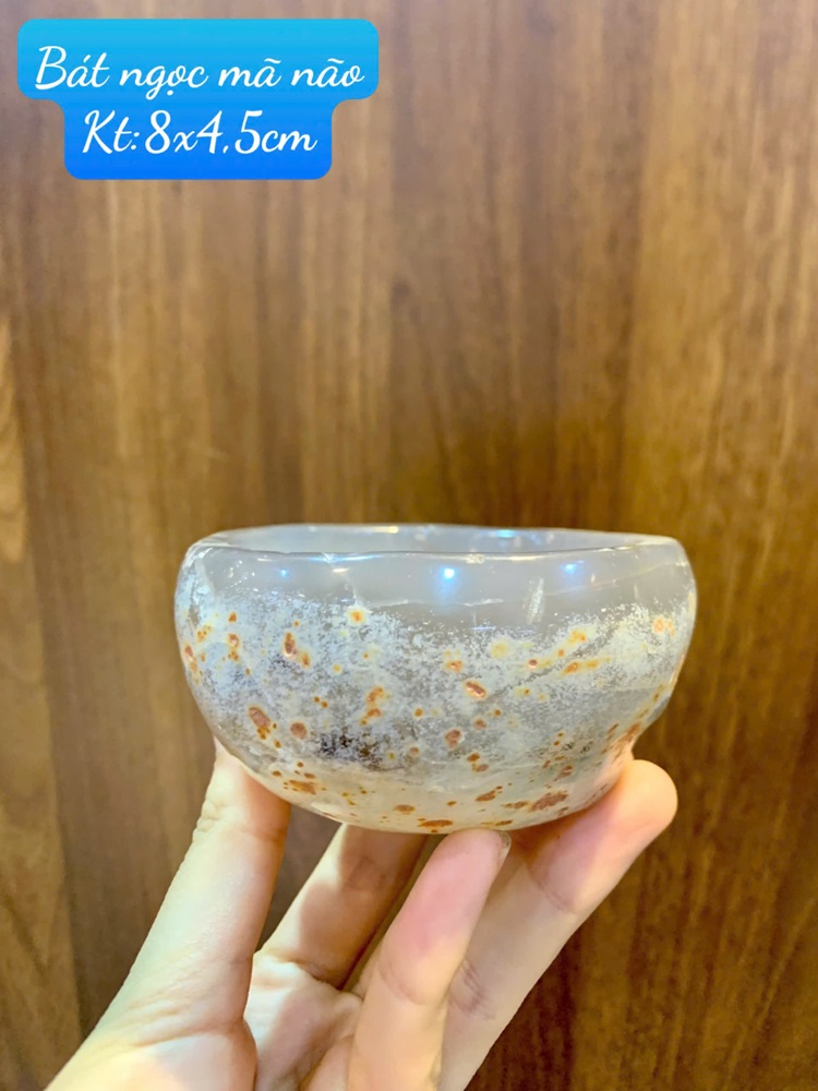 Bát ngọc mã não 8cm
