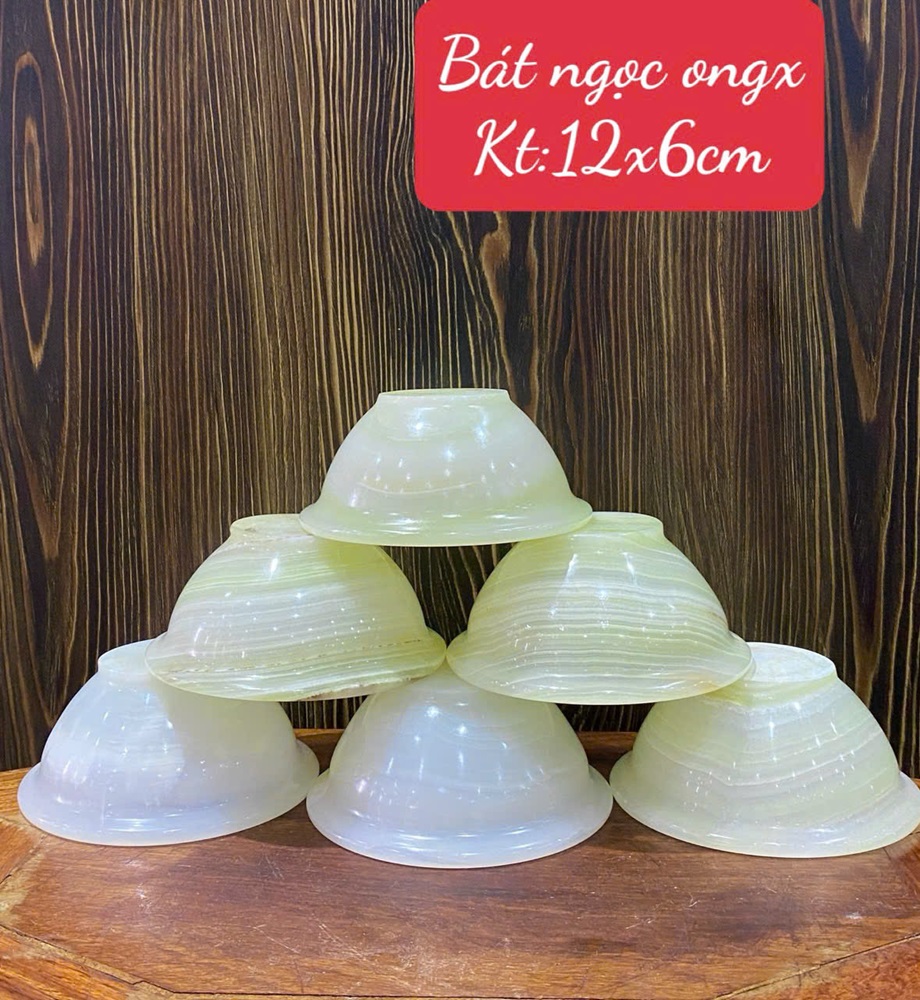 Bát ngọc onyx 12x6cm