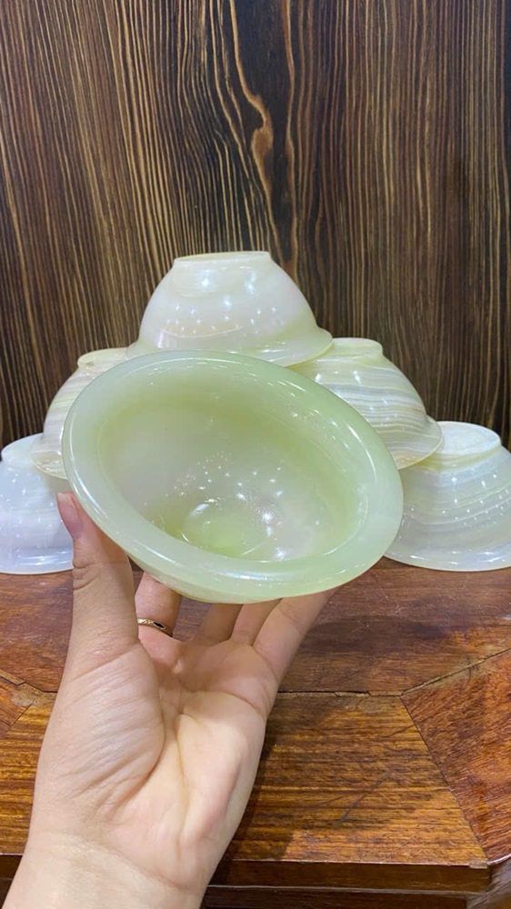 Bát ngọc onyx 12x6cm