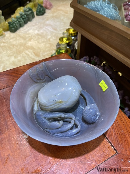 Bát quả Phật Tử Như Ý Ngọc Mã Não 18cm