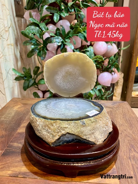 Bát tụ bảo ngọc mã não 1.45kg